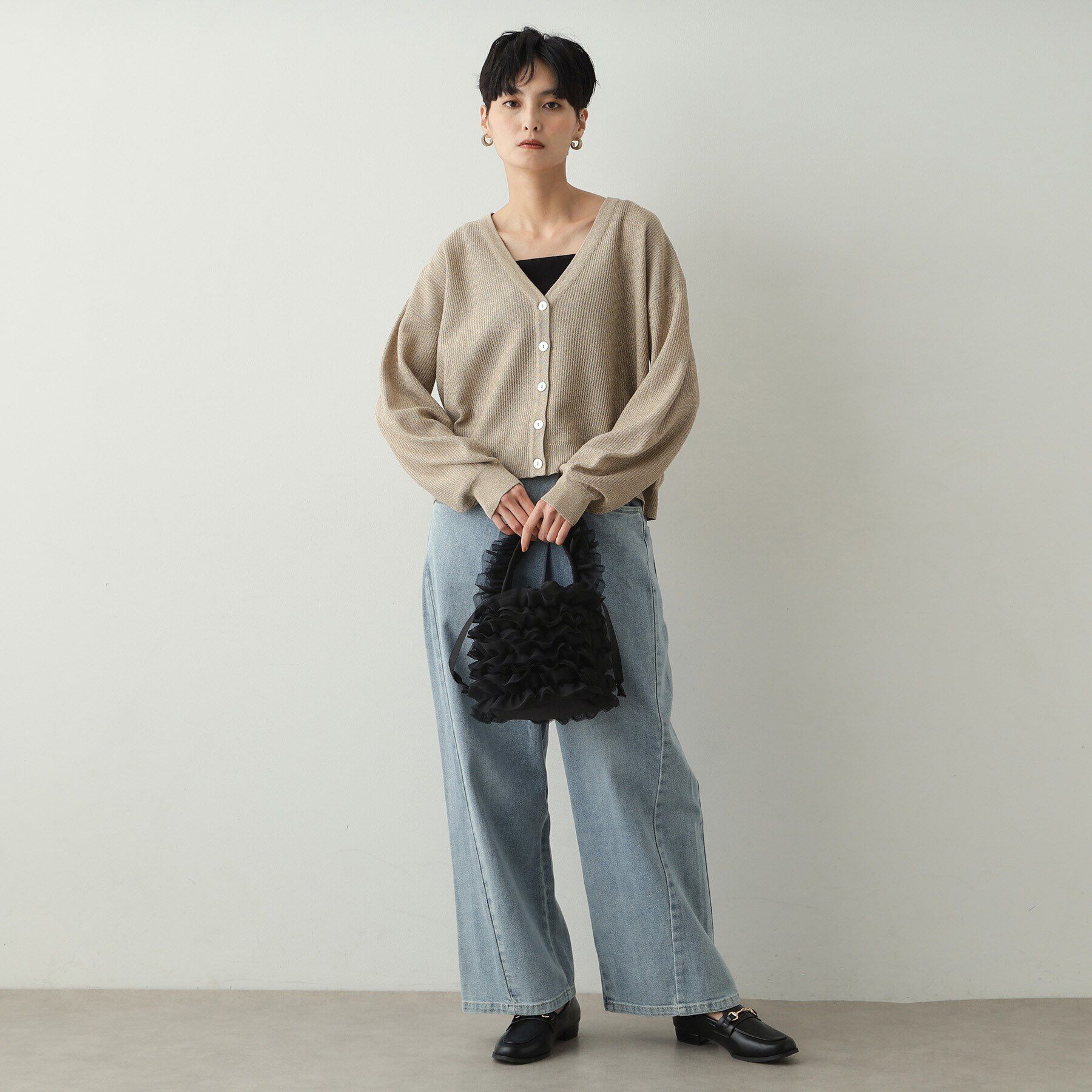 OPAQUE.CLIP「チュールフリルハンドバッグ」|ハンドバッグ|