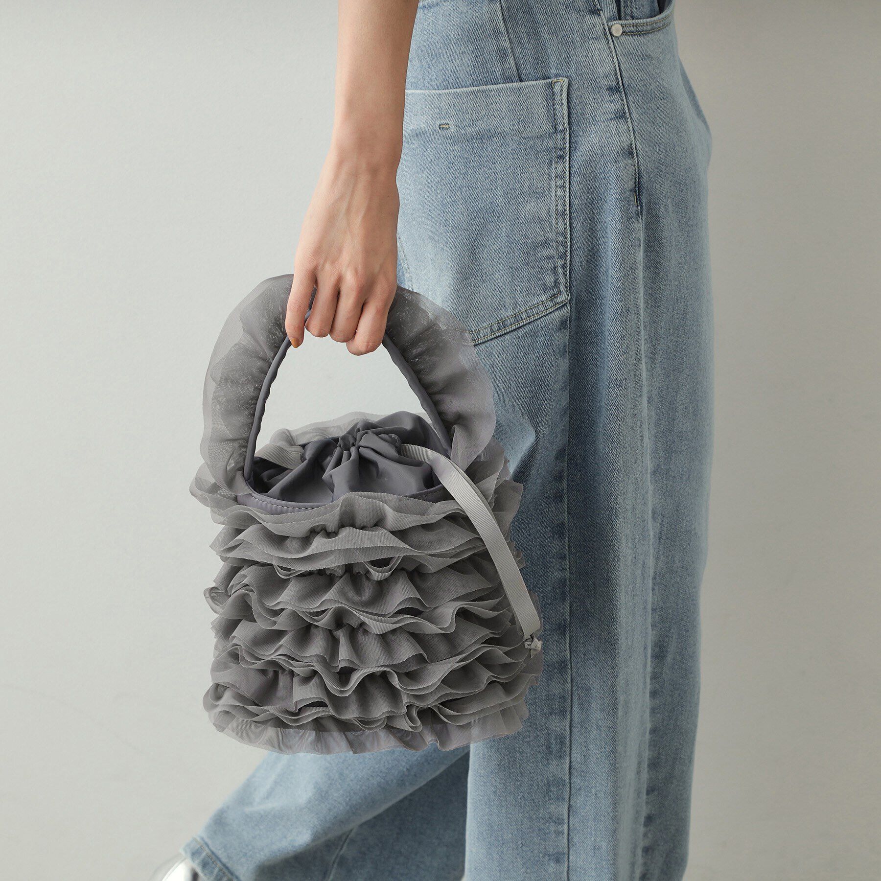OPAQUE.CLIP「チュールフリルハンドバッグ」|ハンドバッグ|