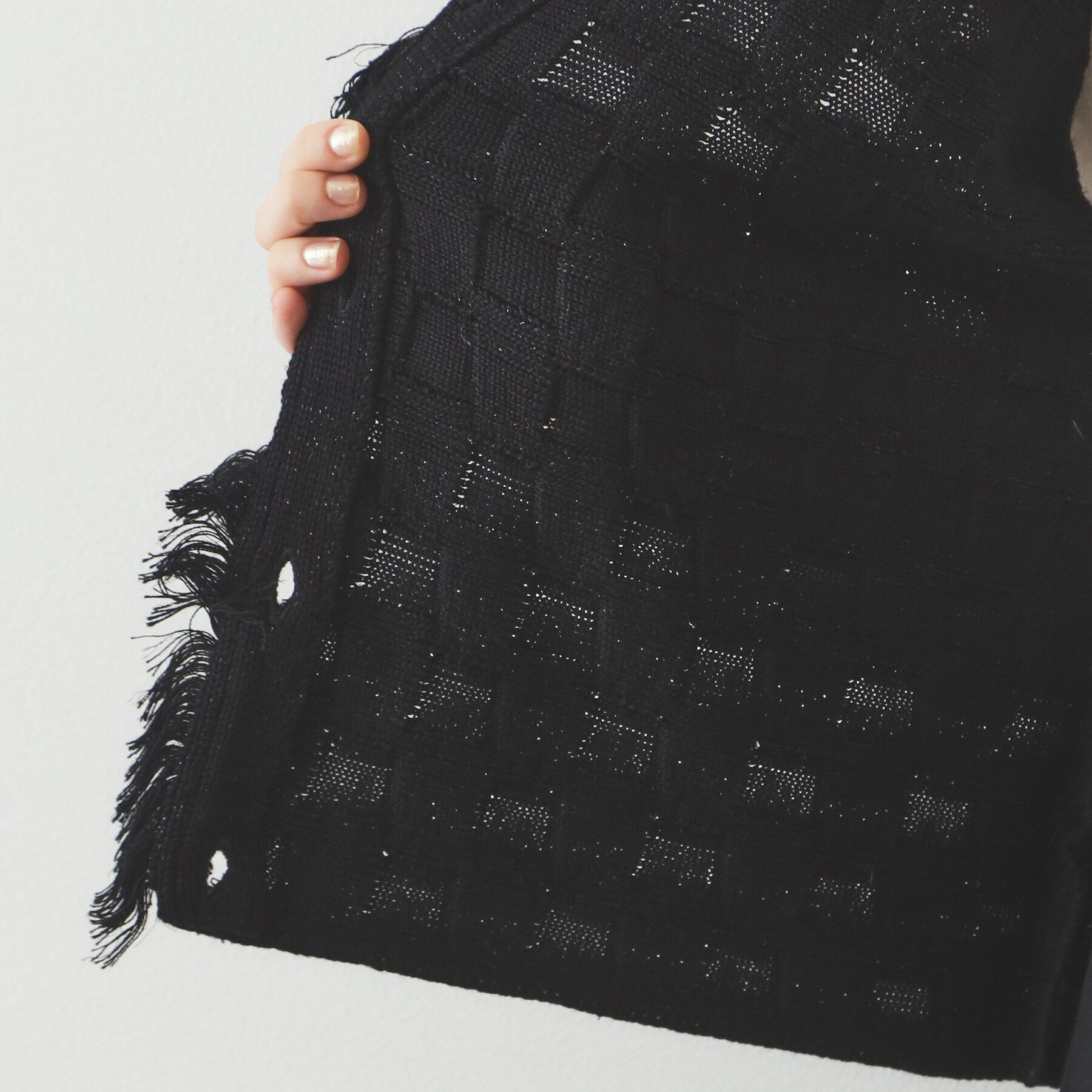 OPAQUE.CLIP「ラメツイード風ニットベスト【洗濯機洗い可】」|ニット・セーター|