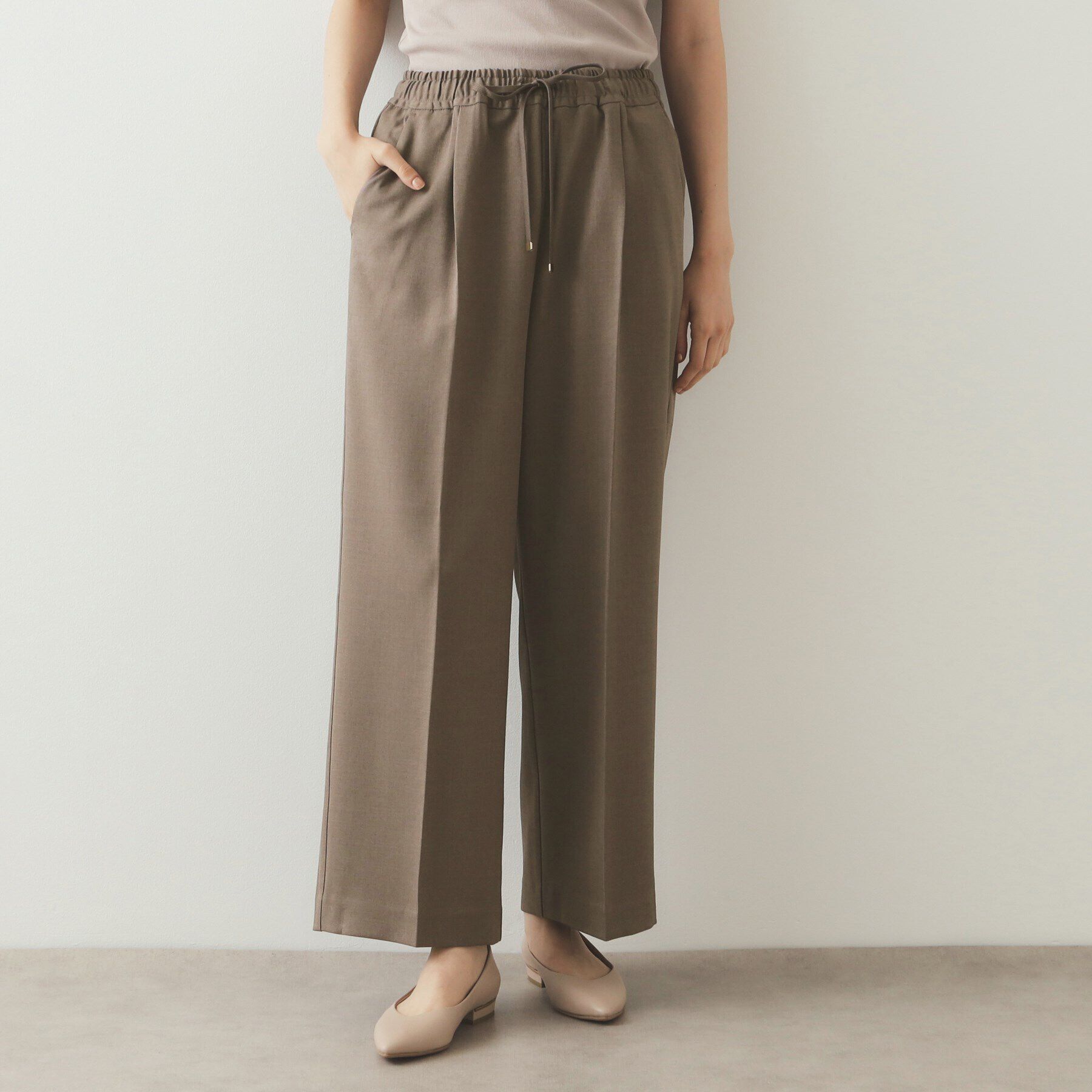 OPAQUE.CLIP「ストレッチ美脚イージーワイドパンツ【洗濯機洗い可】」|その他|