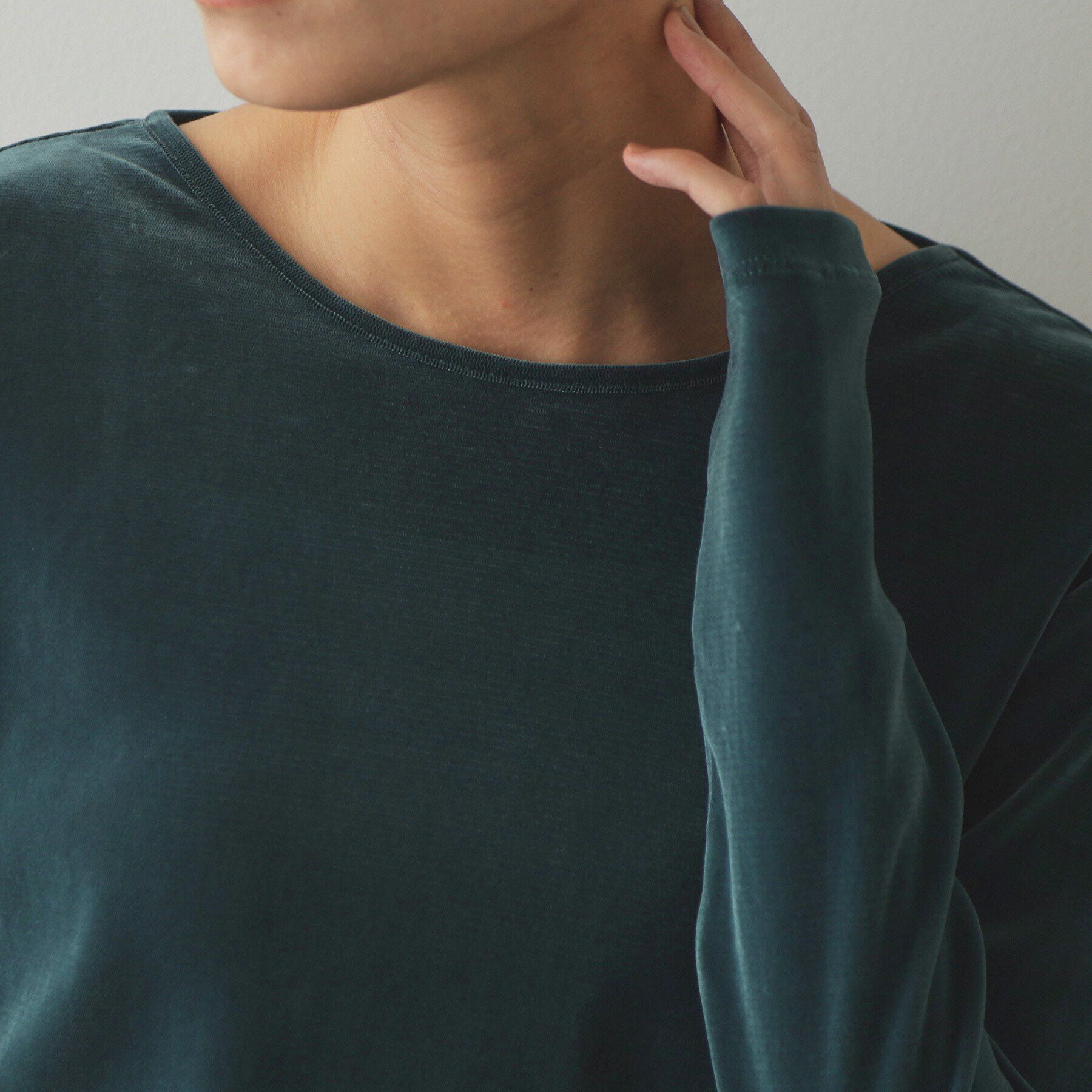 OPAQUE.CLIP「《CLASSY掲載》シアーベロアトップス【洗濯機洗い可】」|Tシャツ・カットソー|