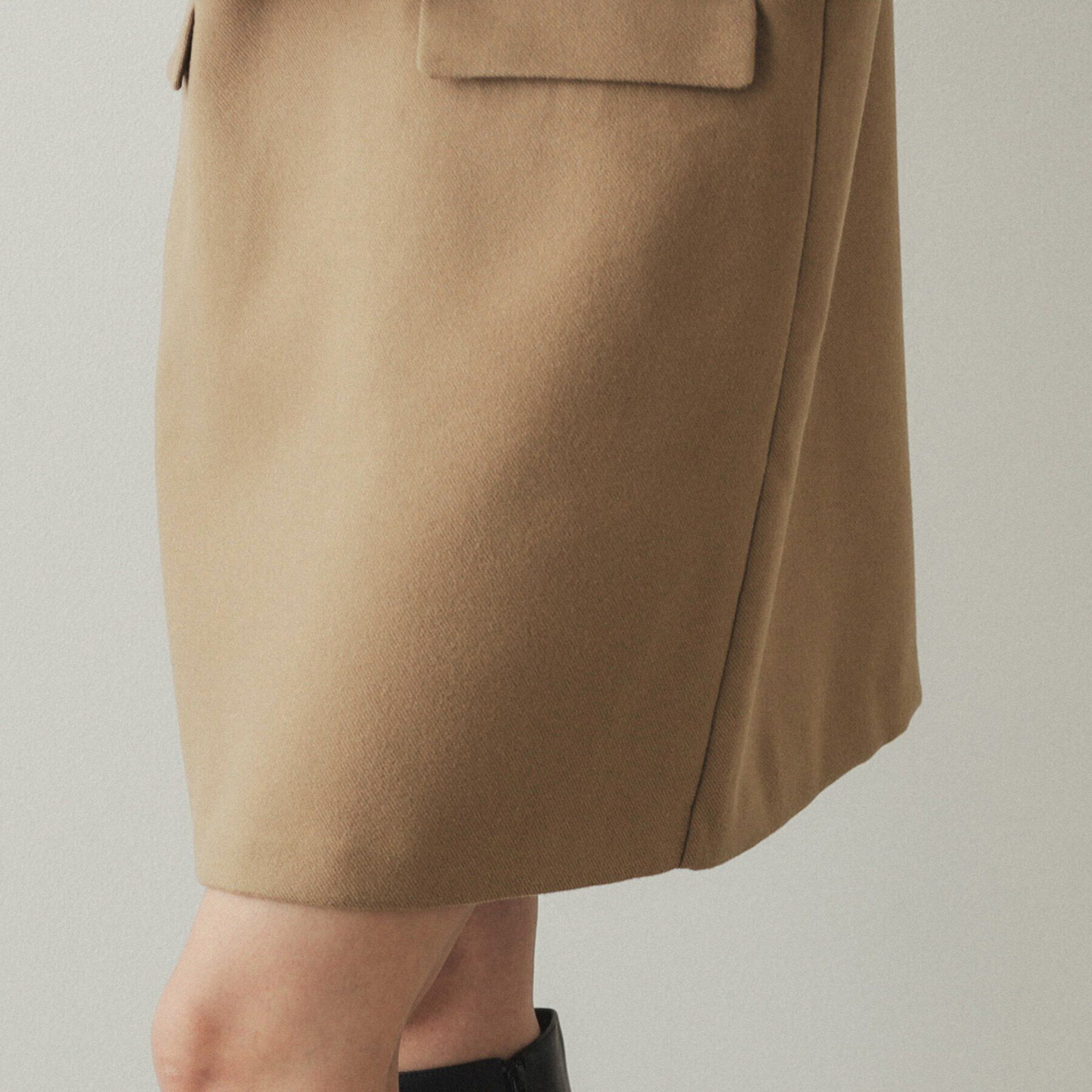 OPAQUE.CLIP「ウールライク Vネックミニジャンスカ【洗濯機洗い可】」|ワンピース|