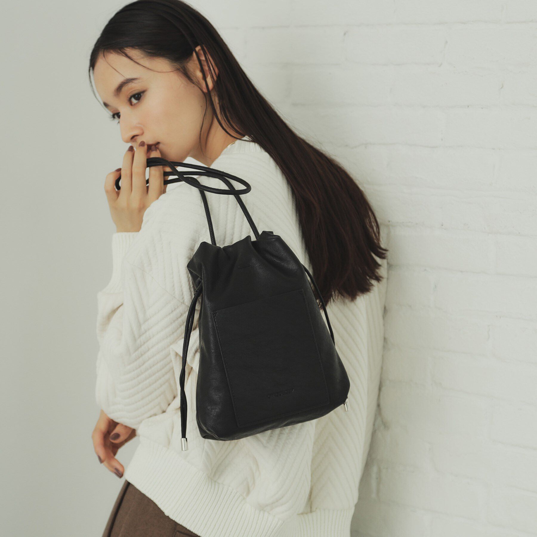 OPAQUE.CLIP「【長さ調整可能】サイドドロストミニショルダーバッグ」|ショルダー・メッセンジャー|ブラック(019)