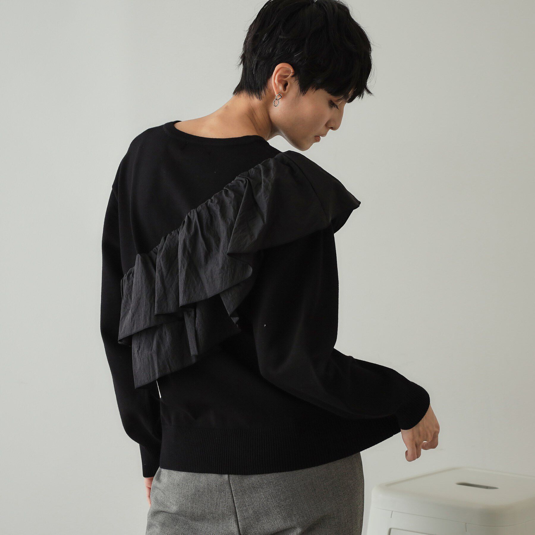 OPAQUE.CLIP「ダブルフリルドッキングニット【洗濯機洗い可】」|ニット・セーター|