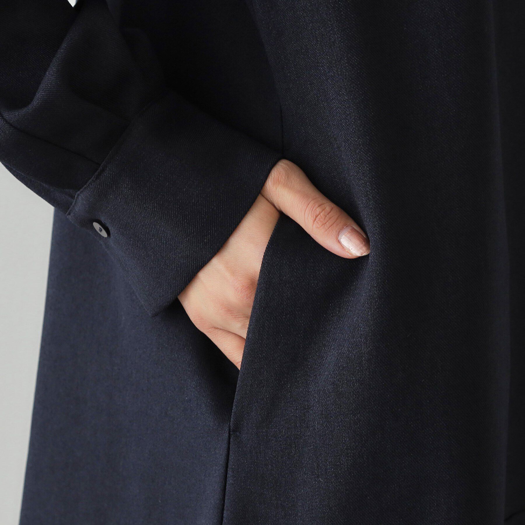 OPAQUE.CLIP「ウールライク タックデザインワンピース【洗濯機洗い可】」|ワンピース|