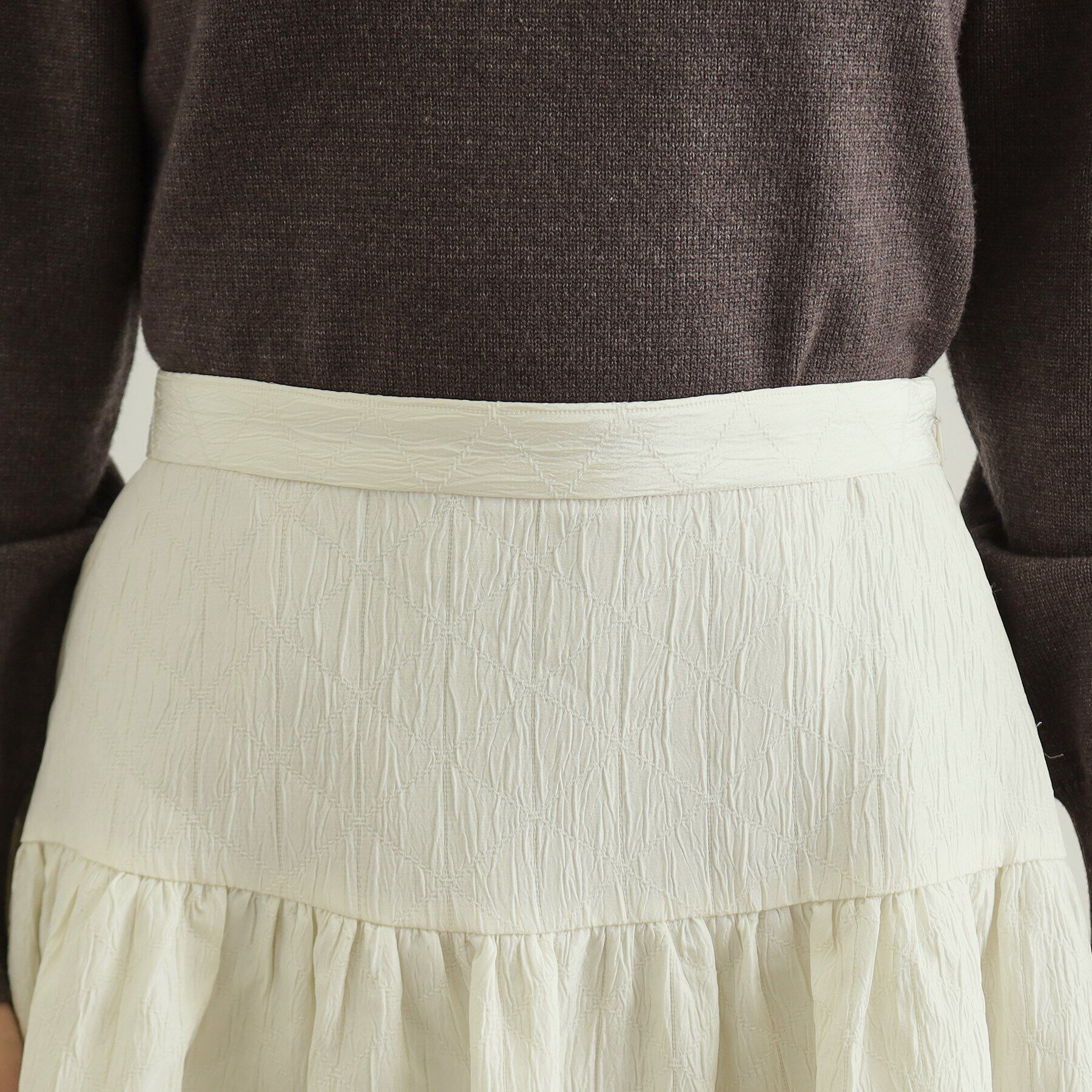 OPAQUE.CLIP「キルティングフレアスカート【洗える】」|スカート|