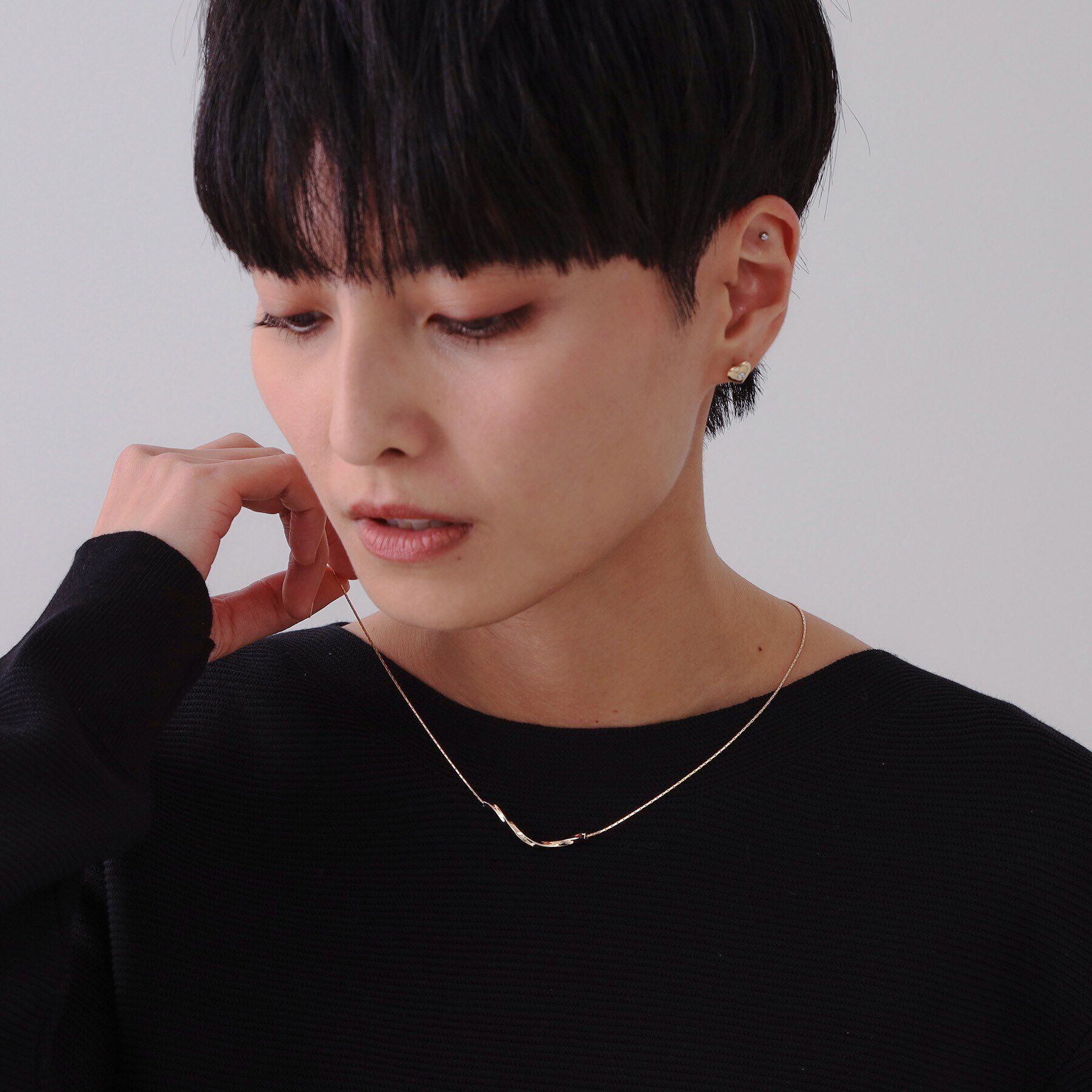 OPAQUE.CLIP「ねじりメタルバーネックレス」|ネックレス|