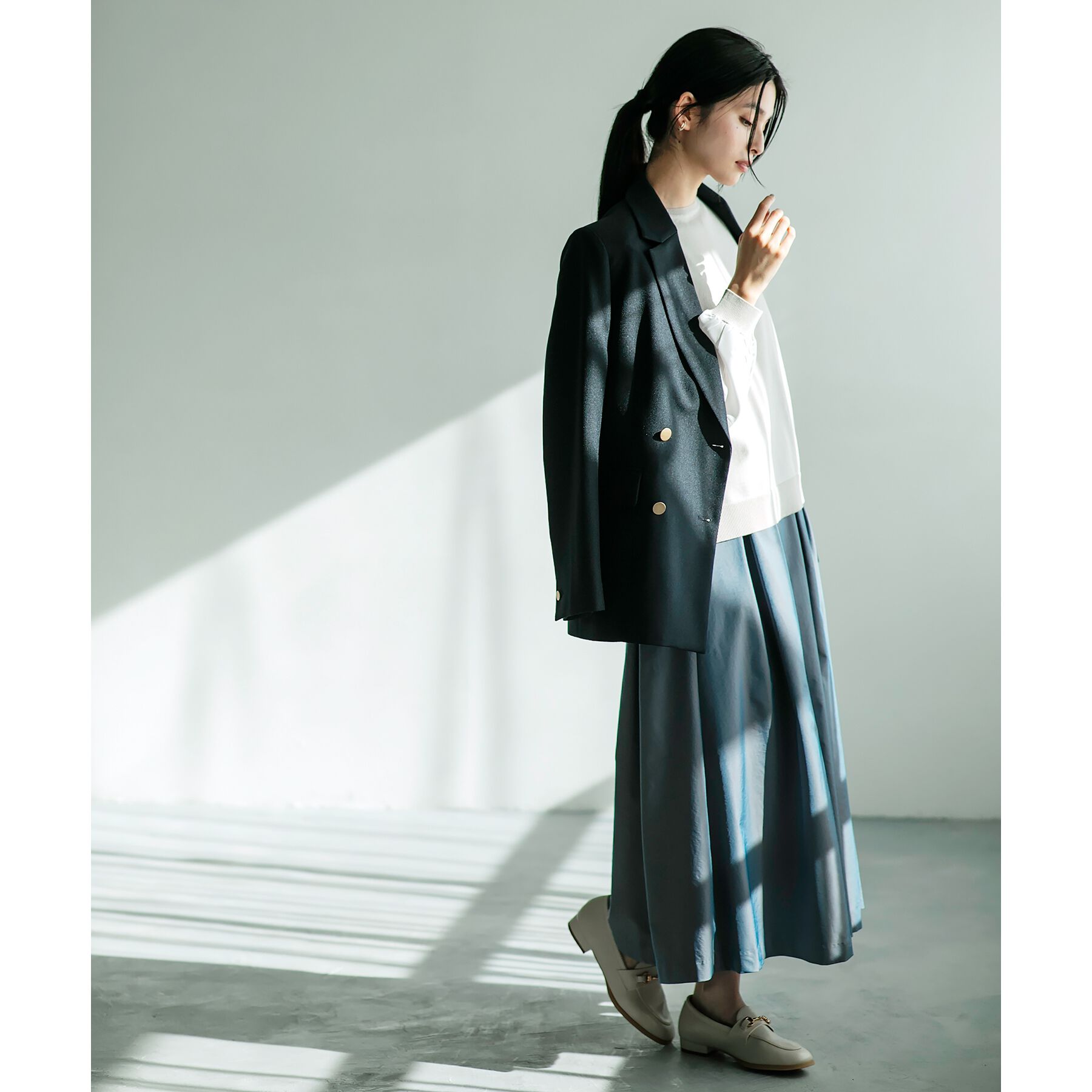 OPAQUE.CLIP「金ボタンダブルテーラードジャケット【洗える】」|テーラードジャケット|