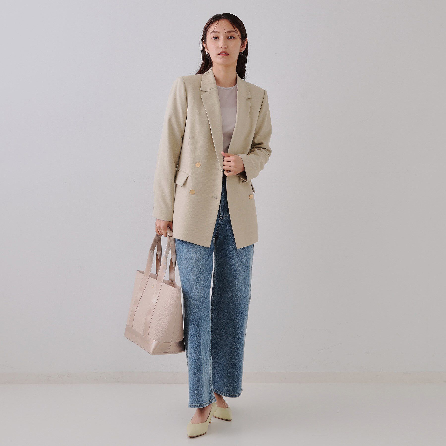 OPAQUE.CLIP「金ボタンダブルテーラードジャケット【洗える】」|テーラードジャケット|