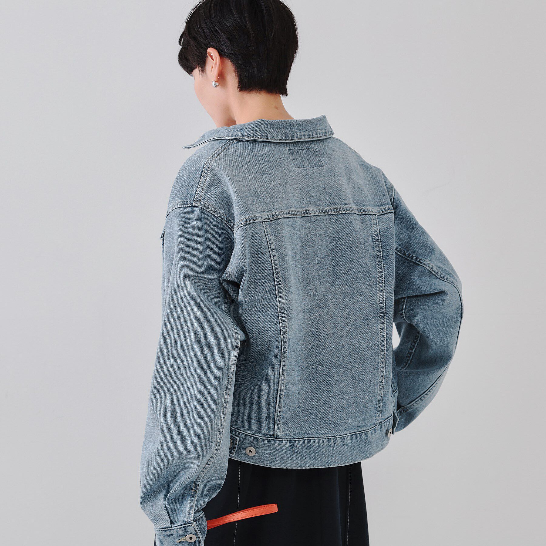 OPAQUE.CLIP「ストレッチデニムジャケット【洗濯機洗い可】」|デニムジャケット|
