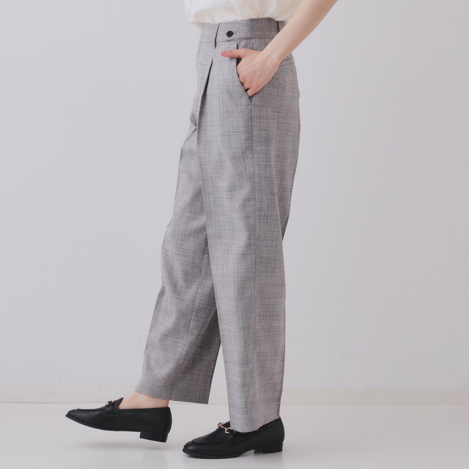 OPAQUE.CLIP「メランジワイドパンツ/セットアップ対応可【洗濯機洗い可】」|その他|