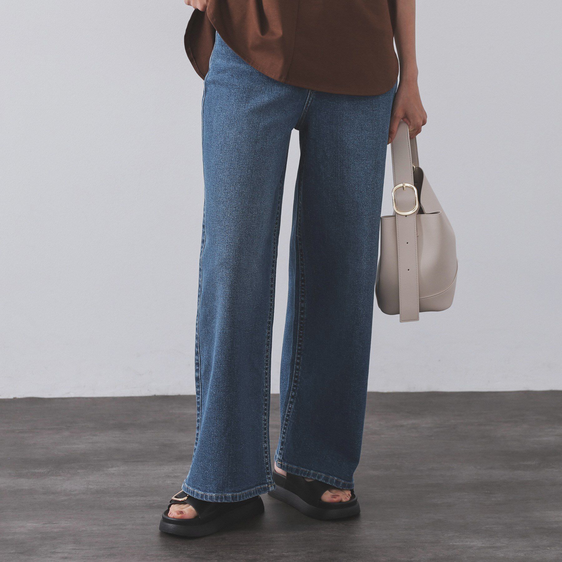 OPAQUE.CLIP「《SS-LLサイズ》ストレッチバギーデニム【洗濯機洗い可】」|デニム|