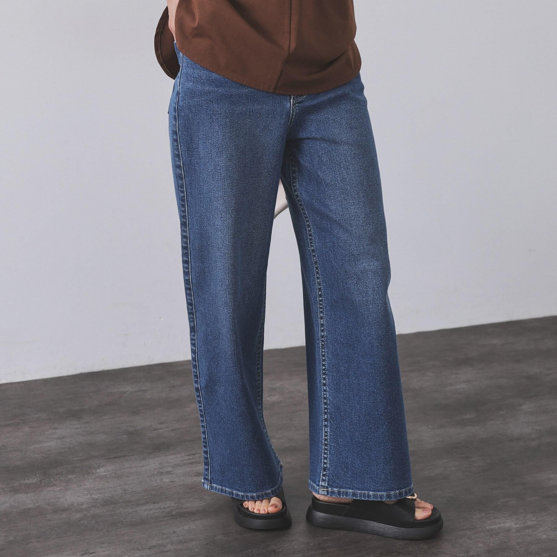 OPAQUE.CLIP「《SS-LLサイズ》ストレッチバギーデニム【洗濯機洗い可】」|デニム|