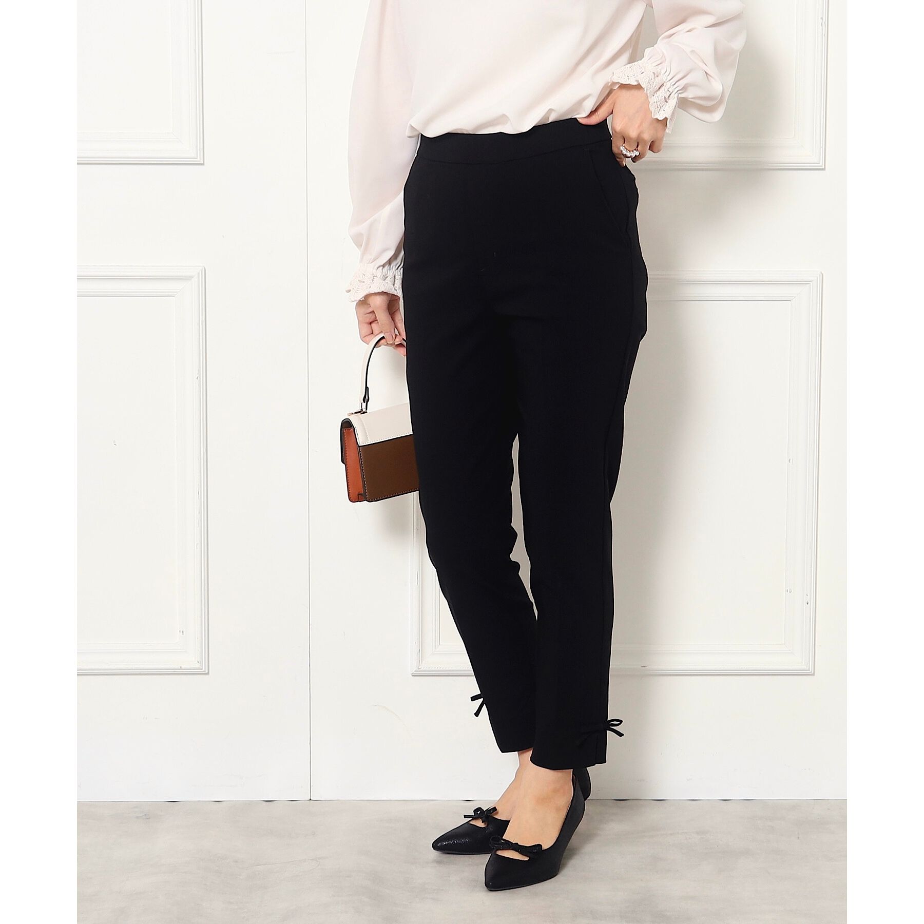 Couture broach「【ラクチン、きれい見えパンツ】リボンハイパーストレッチパンツ」|その他|