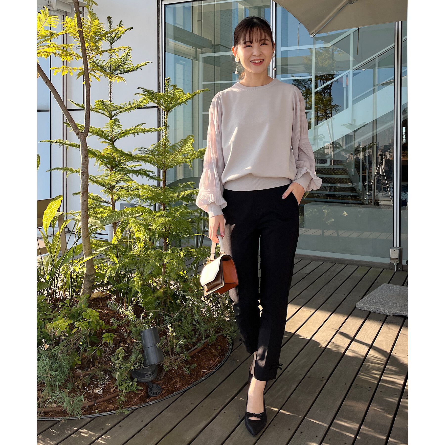 Couture broach「【ラクチン、きれい見えパンツ】リボンハイパーストレッチパンツ」|その他|