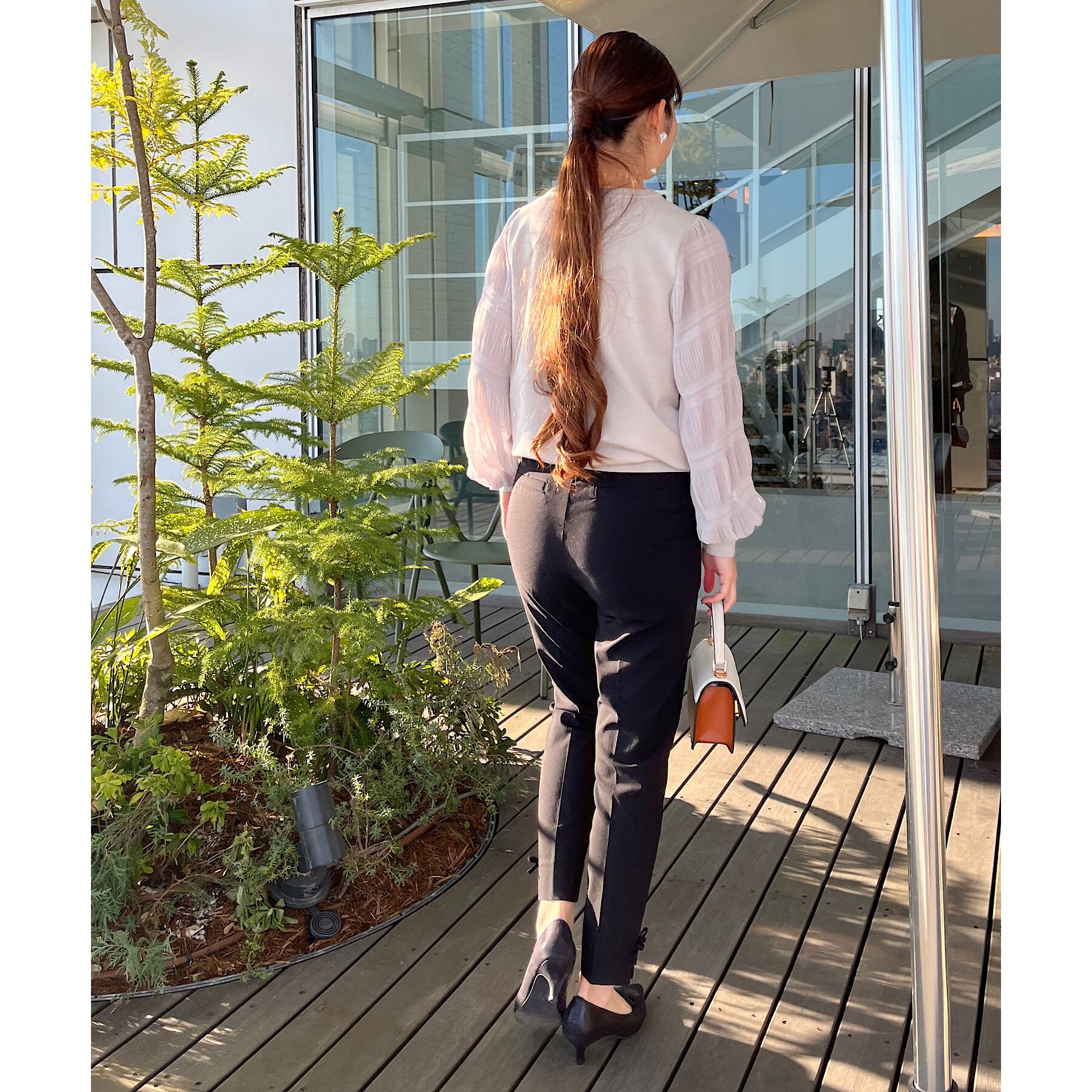 Couture broach「【ラクチン、きれい見えパンツ】リボンハイパーストレッチパンツ」|その他|