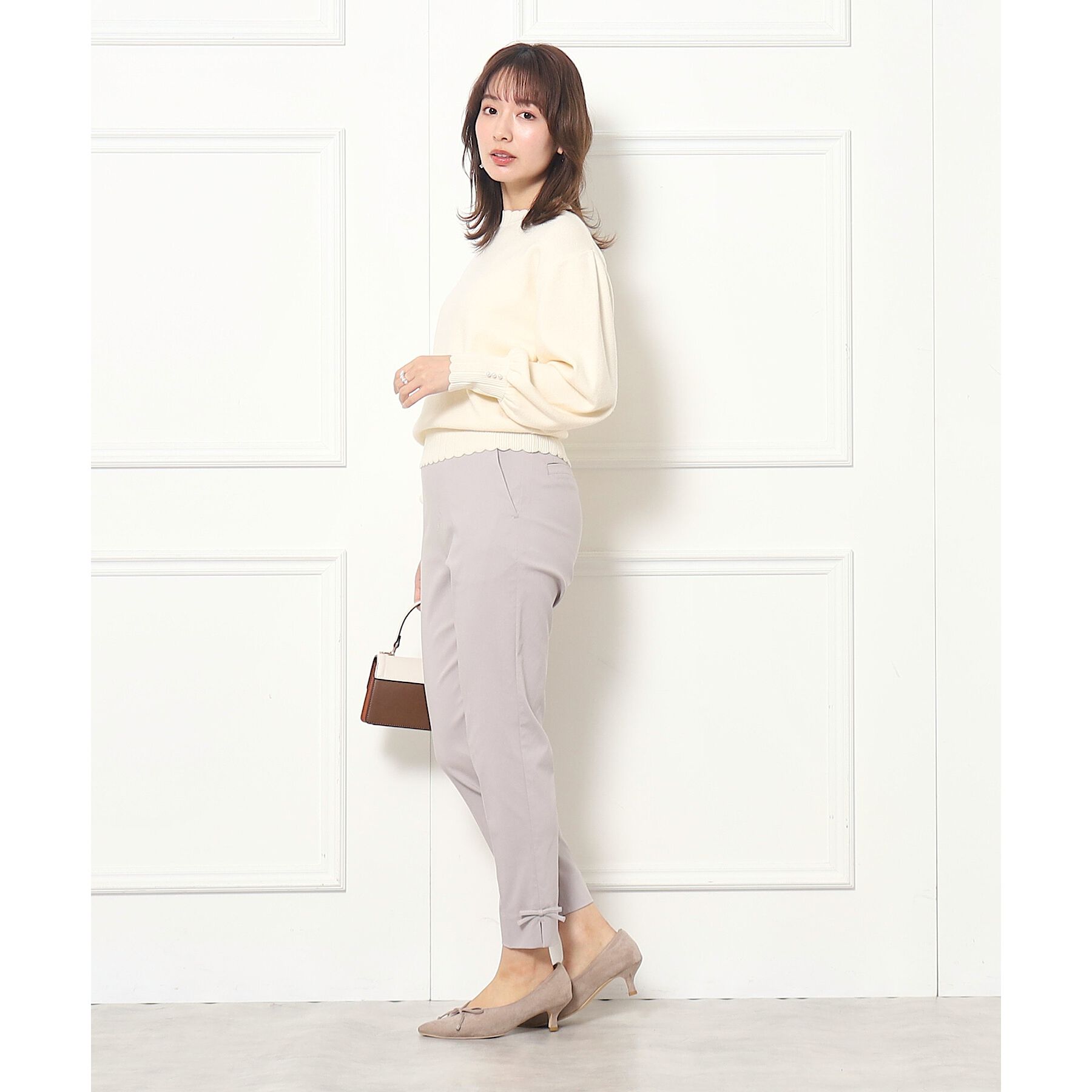 Couture broach「【ラクチン、きれい見えパンツ】リボンハイパーストレッチパンツ」|その他|