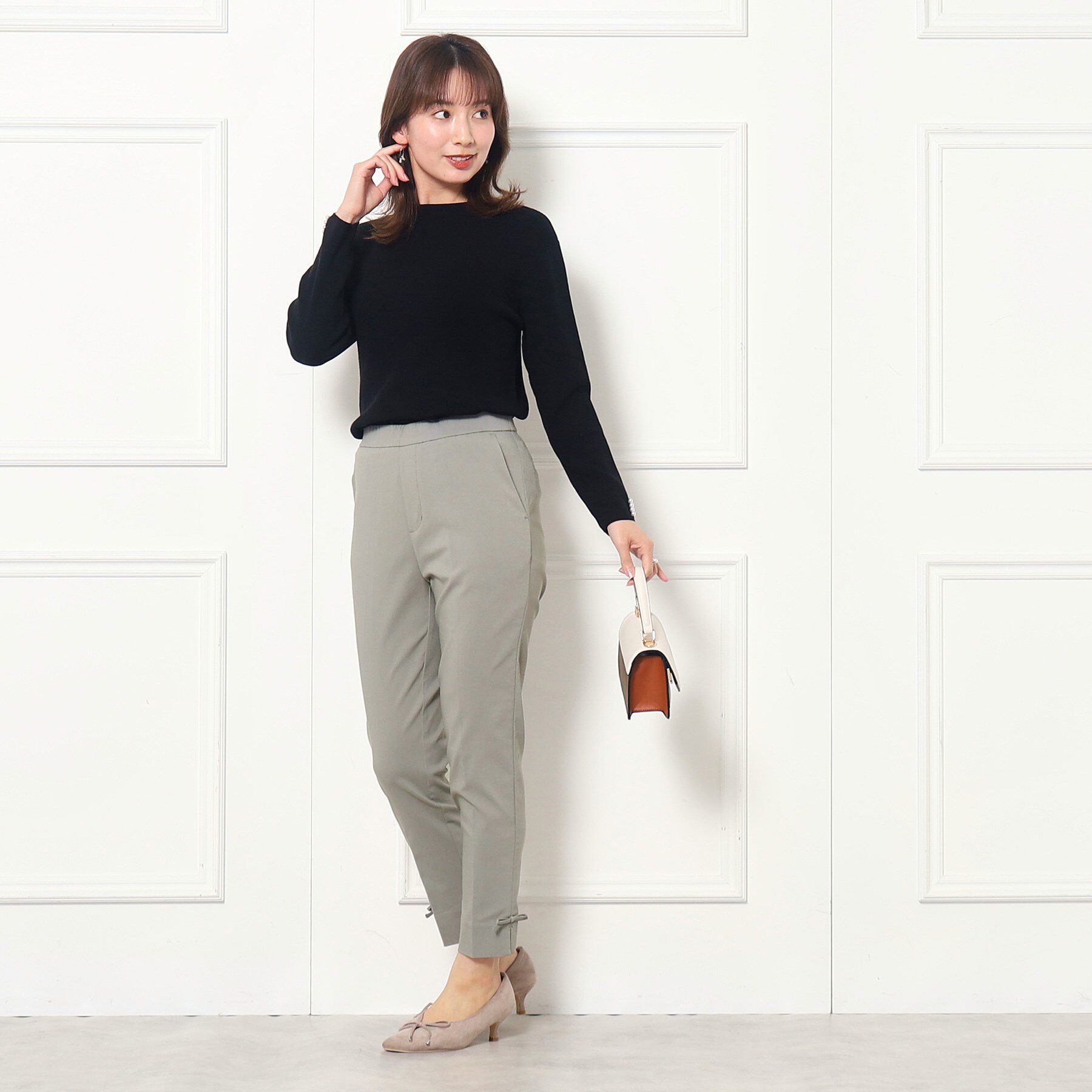 Couture broach「【ラクチン、きれい見えパンツ】リボンハイパーストレッチパンツ」|その他|