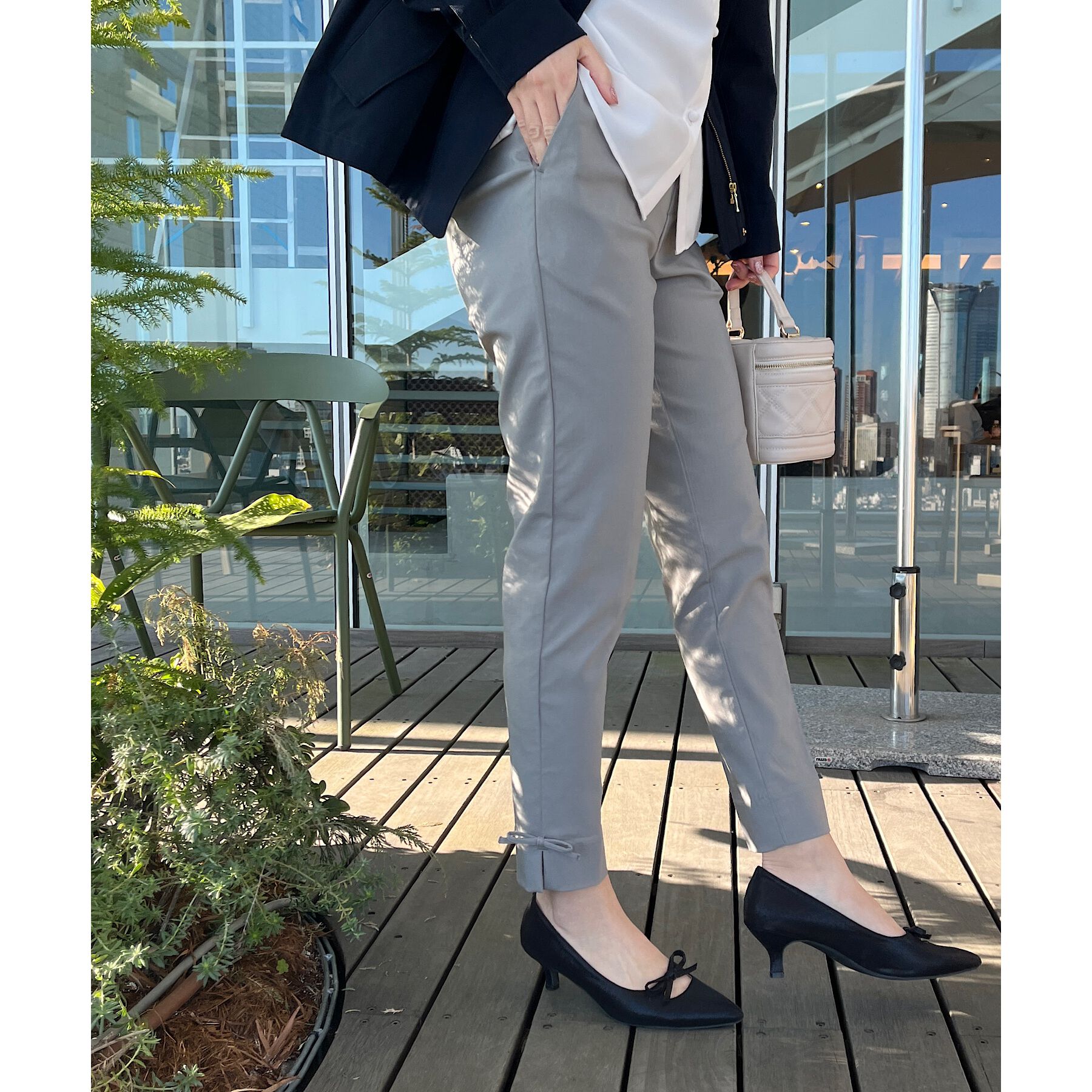 Couture broach「【ラクチン、きれい見えパンツ】リボンハイパーストレッチパンツ」|その他|