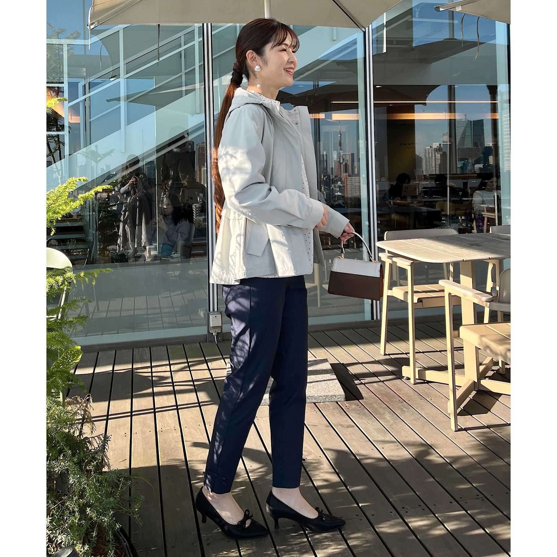 Couture broach「【ラクチン、きれい見えパンツ】リボンハイパーストレッチパンツ」|その他|