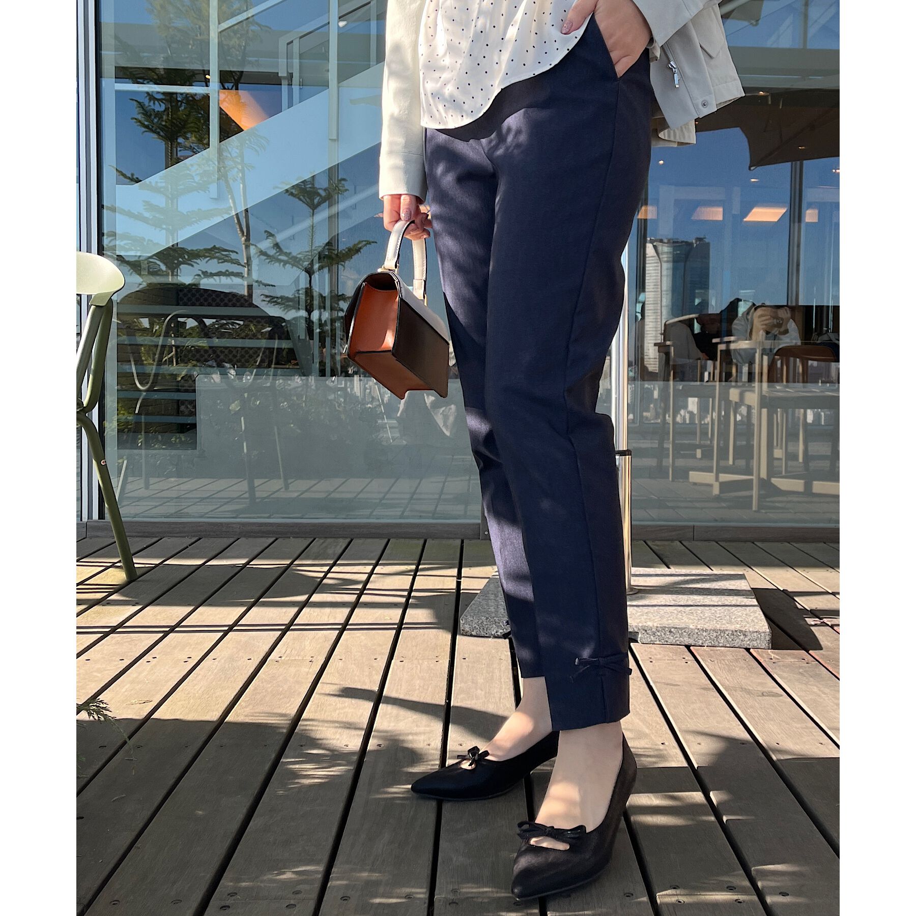 Couture broach「【ラクチン、きれい見えパンツ】リボンハイパーストレッチパンツ」|その他|