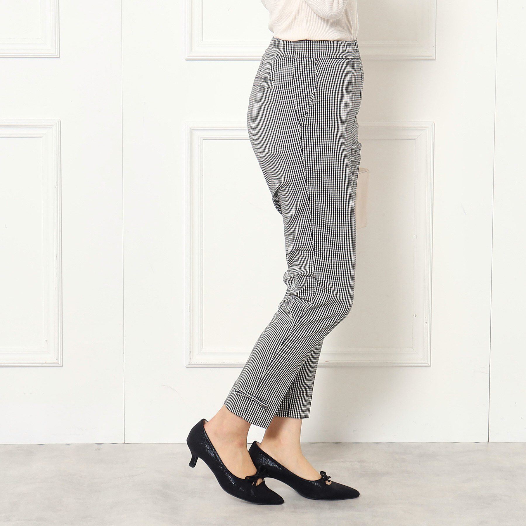 Couture broach「【ラクチン、きれい見えパンツ】リボンハイパーストレッチパンツ」|その他|