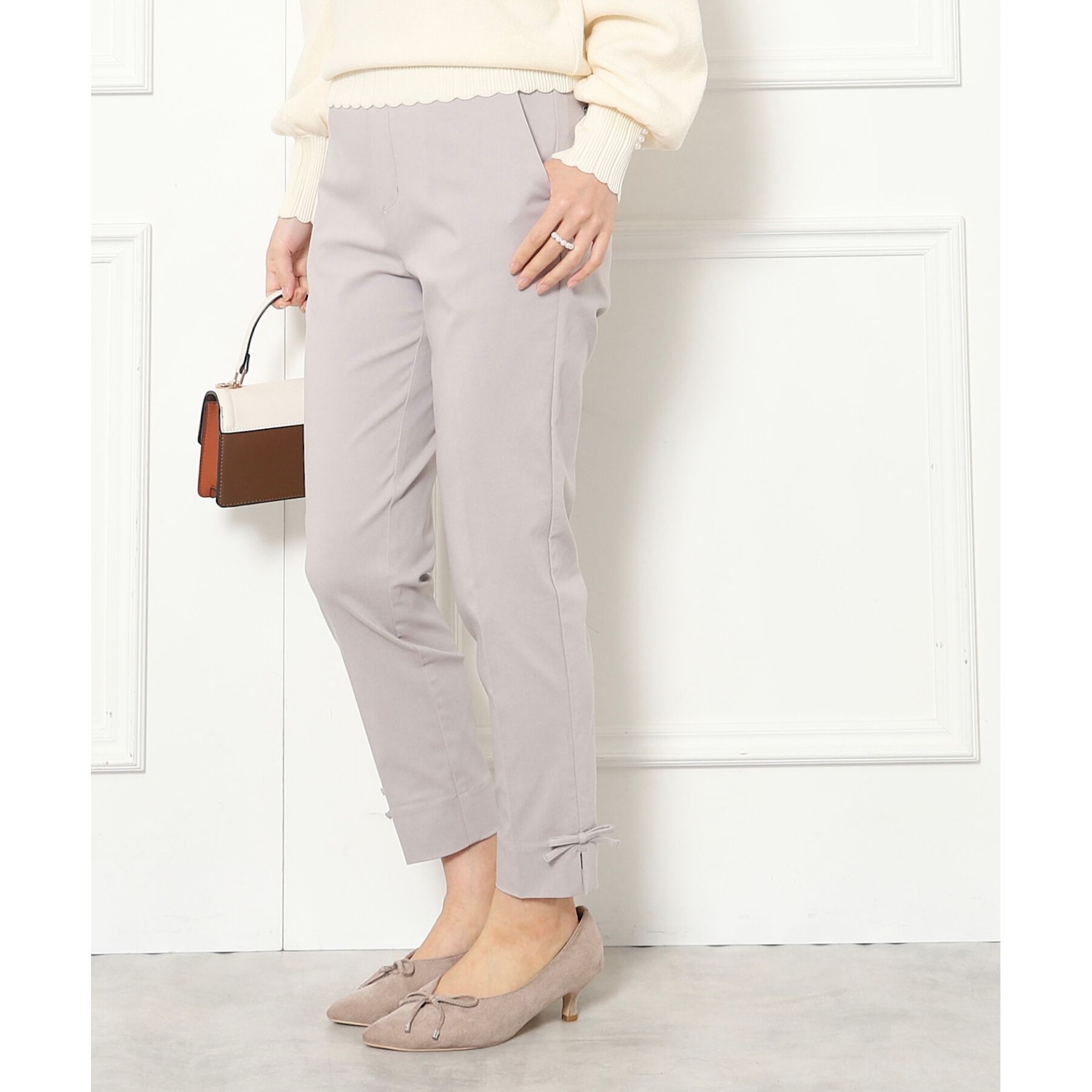 Couture broach「【ラクチン、きれい見えパンツ】リボンハイパーストレッチパンツ」|その他|