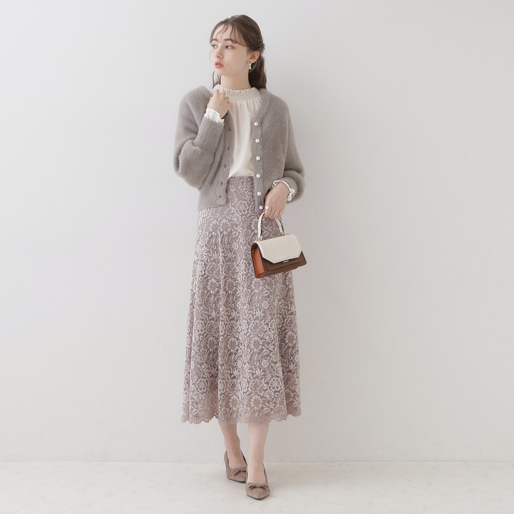 Couture broach「【ほろ甘・ふわふわ】前後2WAYフェザーカーディガン」|カーディガン|