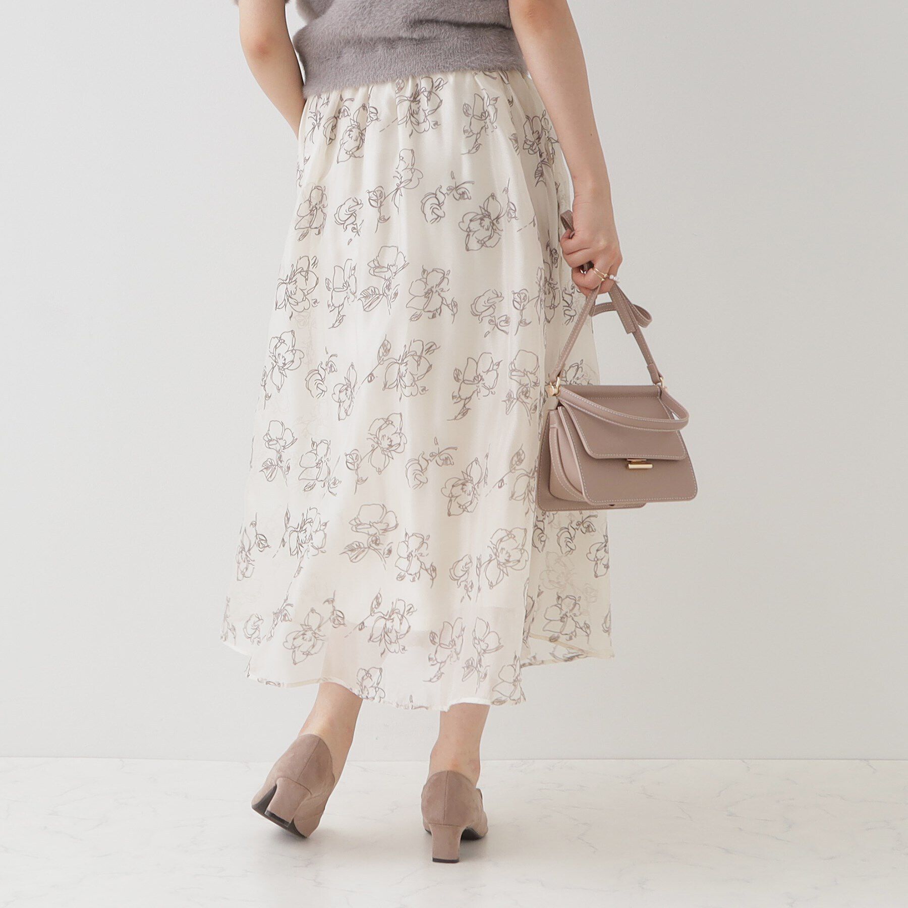 Couture broach「フロッキーフラワーオーガンジースカート」|スカート|