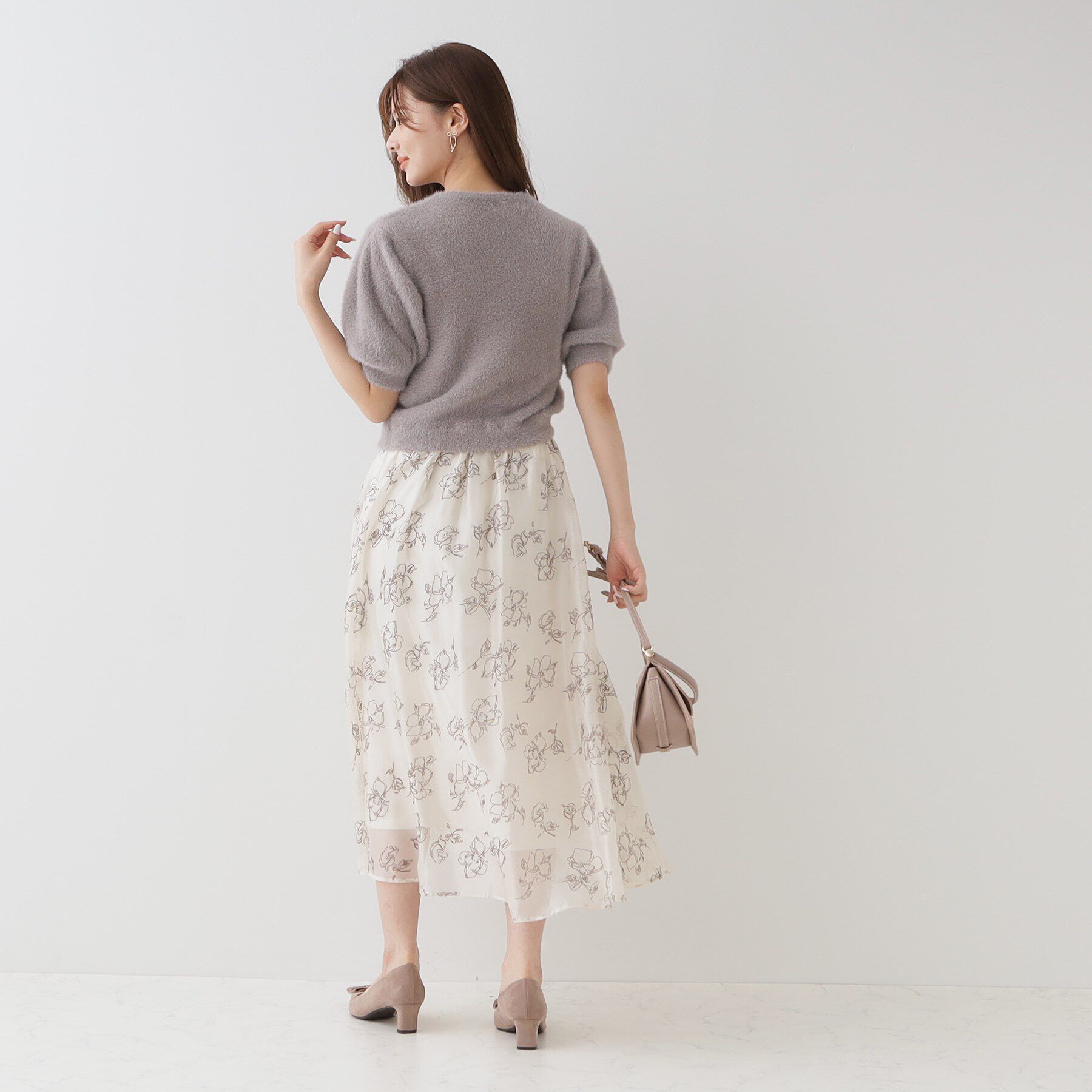 Couture broach「フロッキーフラワーオーガンジースカート」|スカート|