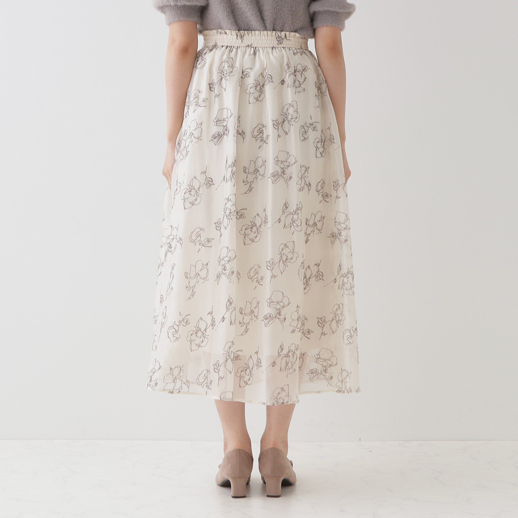 Couture broach「フロッキーフラワーオーガンジースカート」|スカート|