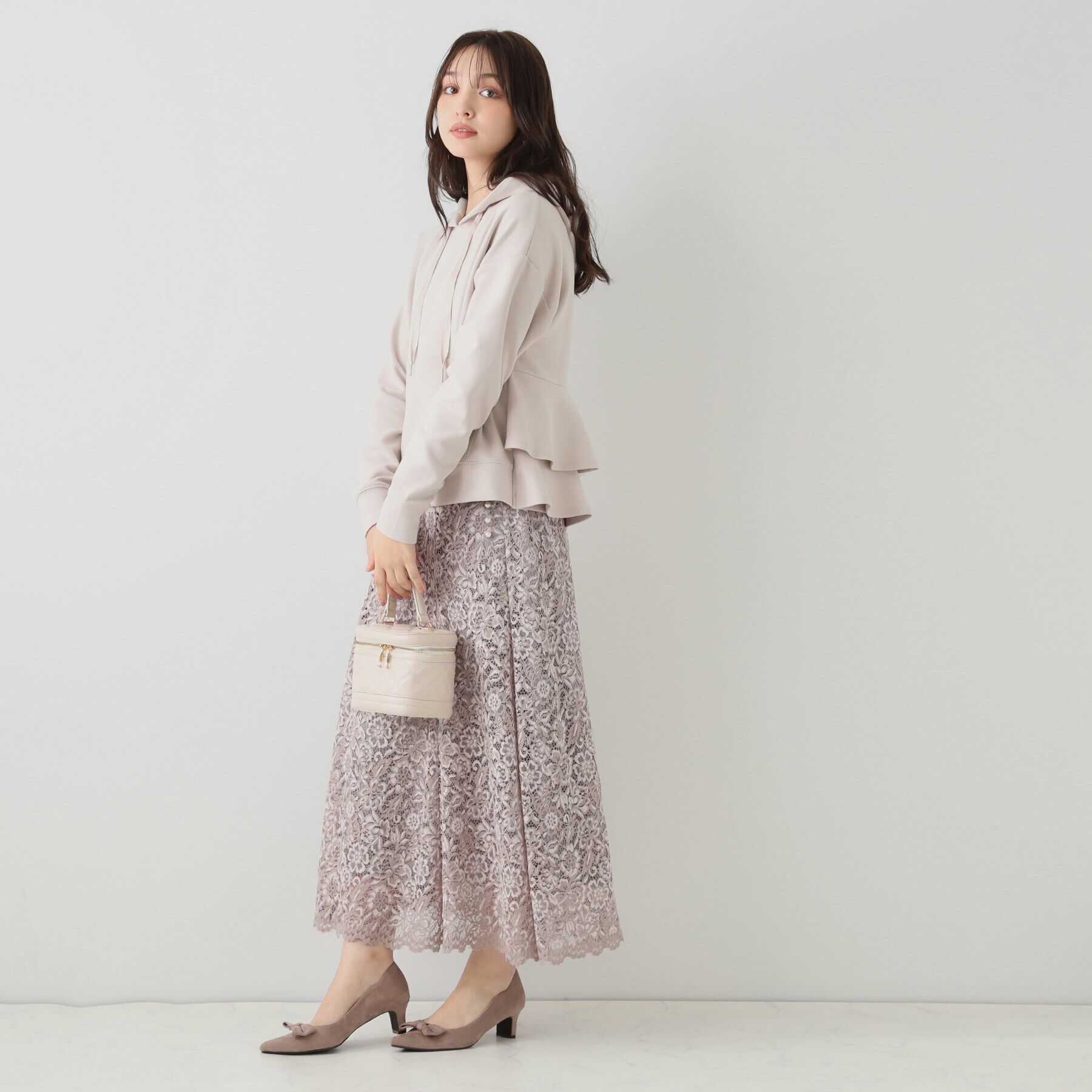 Couture broach「【洗える・オトナ可愛い】バックフリルダンボールフーディー」|パーカー|