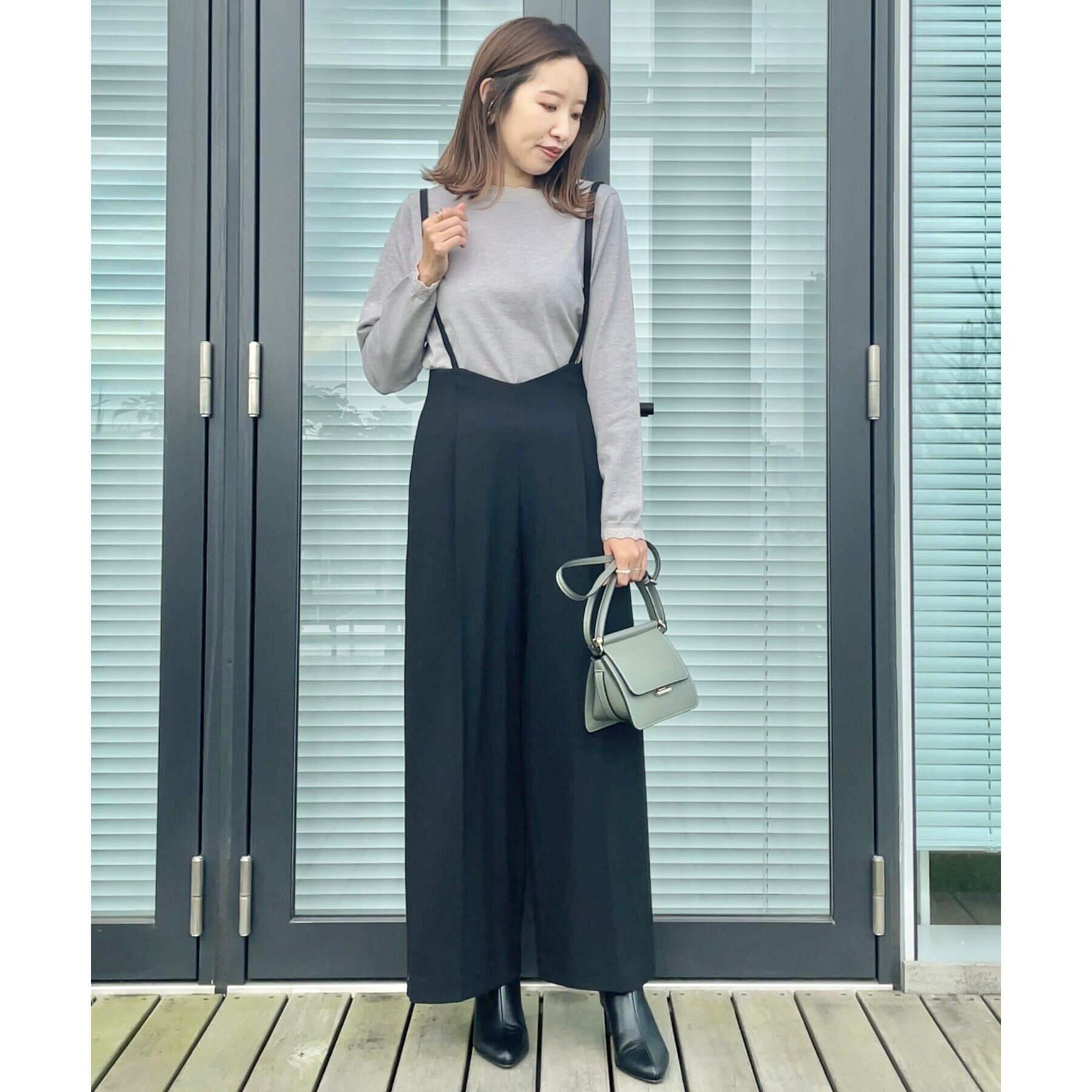 Couture broach「【プチプラ・上品&times;シンプルなニット】サステナブル 配色透かしスカラニット」|ニット・セーター|