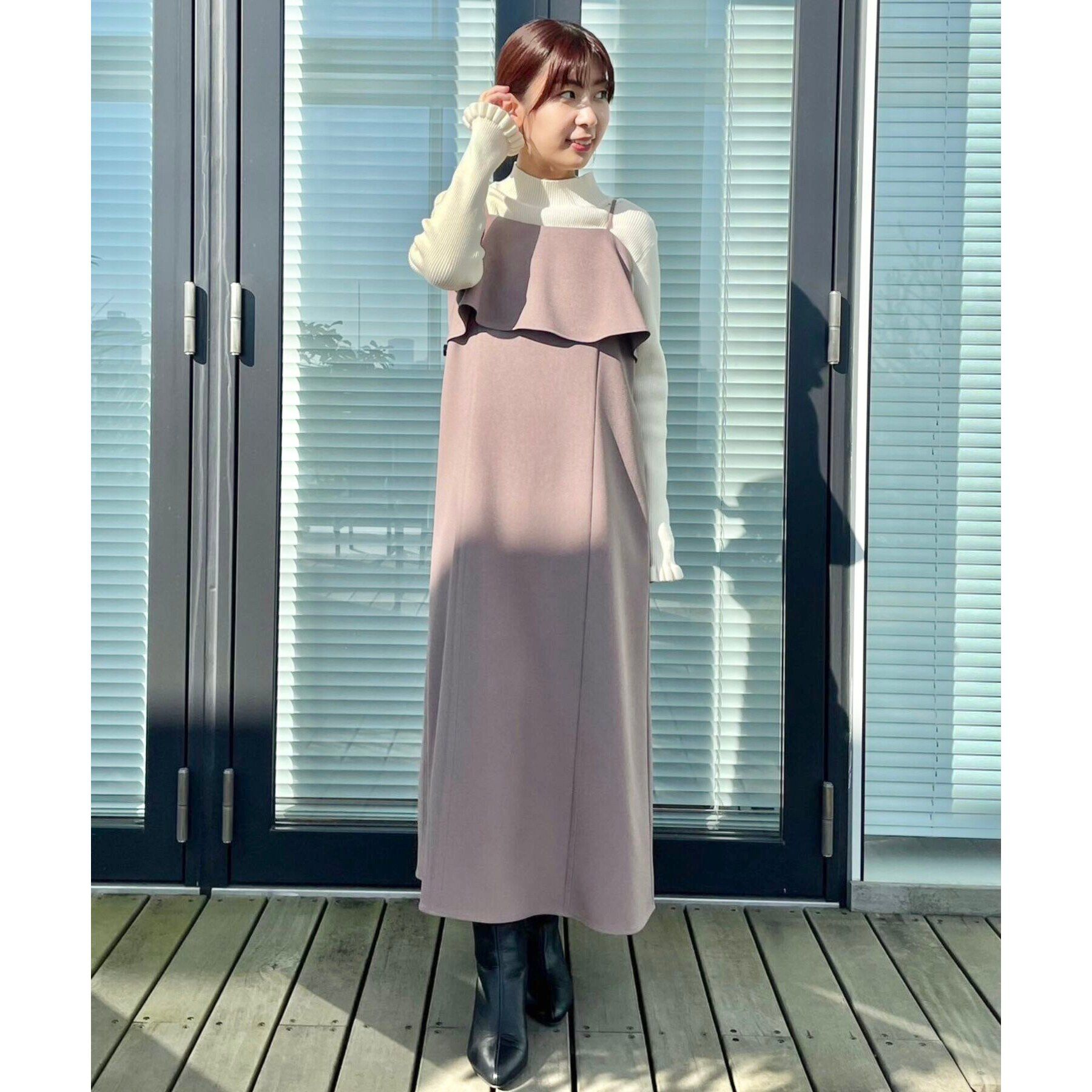 Couture broach「【スッキリ華奢みえが叶う】フレアデザインキャミワンピース」|ワンピース|