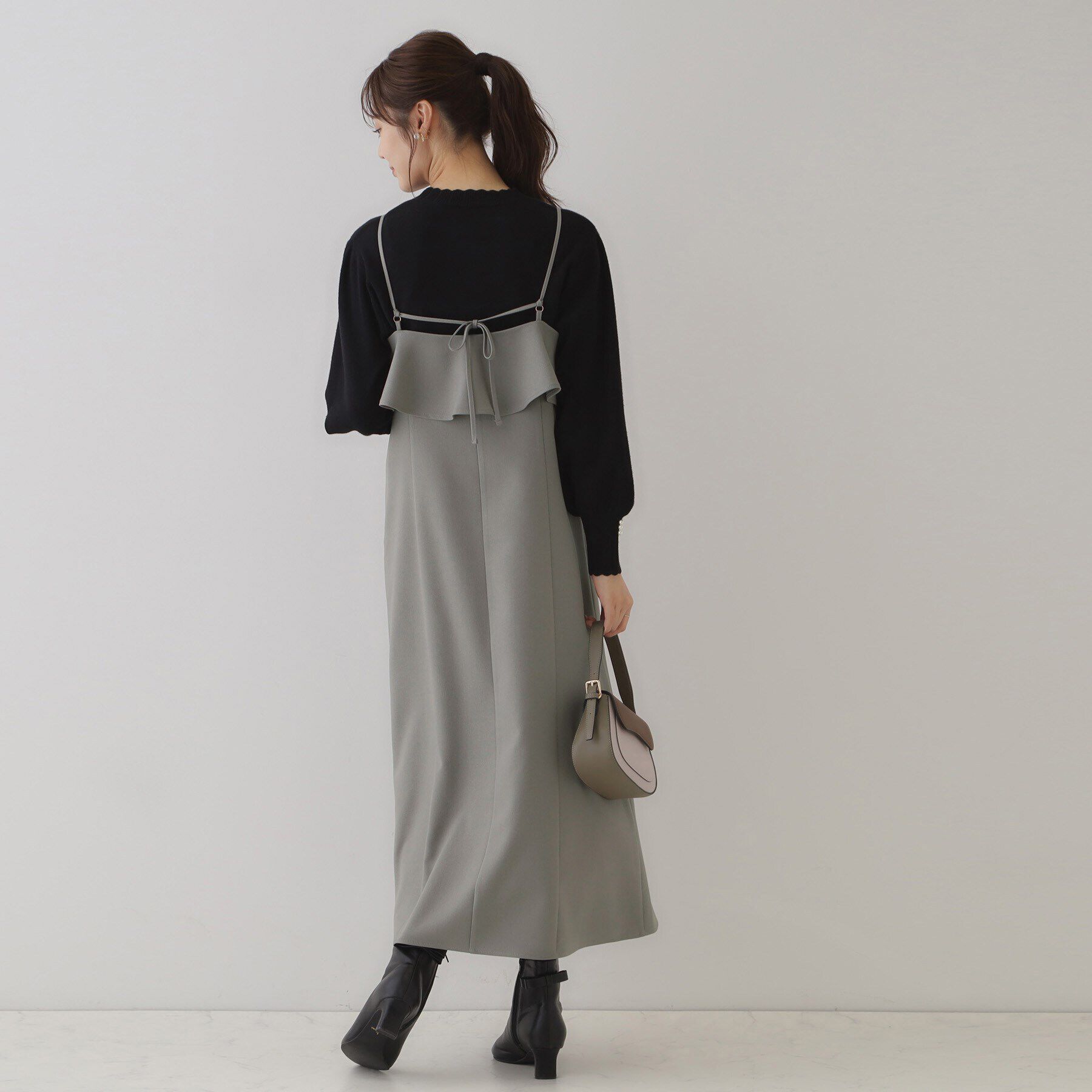 Couture broach「【スッキリ華奢みえが叶う】フレアデザインキャミワンピース」|ワンピース|