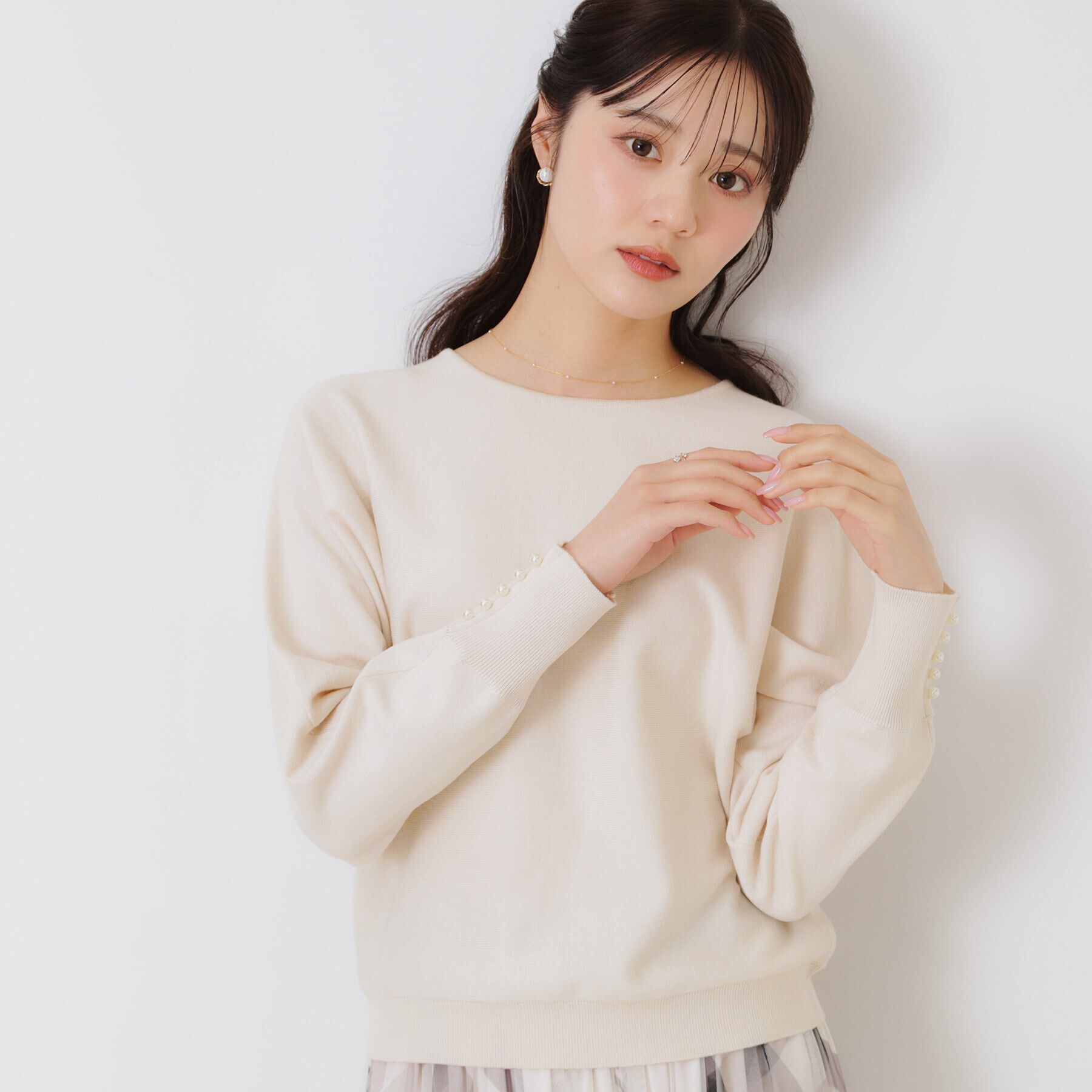 Couture broach「【華奢見せが叶う】Springドルマンニット」|ニット・セーター|