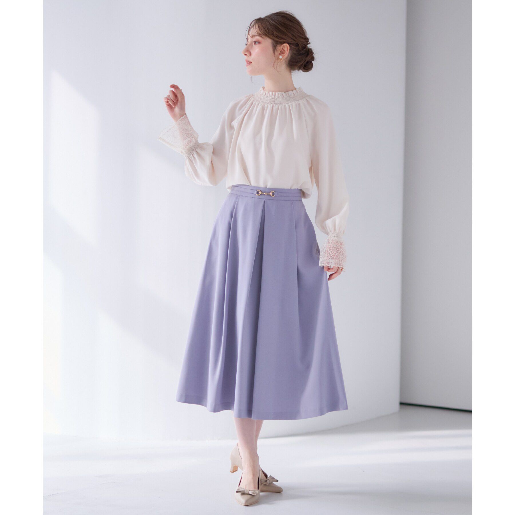 Couture broach「【きれいめ・美脚効果・通勤】ネオシャンブルビットスカート」|スカート|