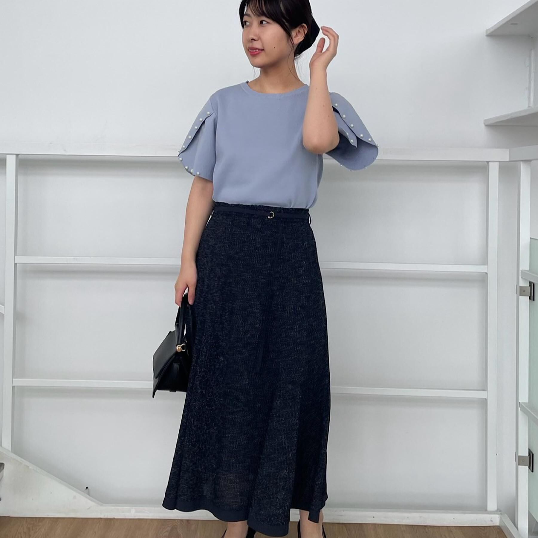 Couture broach「【洗える・きれいめ・通勤】サマーツイード配色フレアスカート」|スカート|