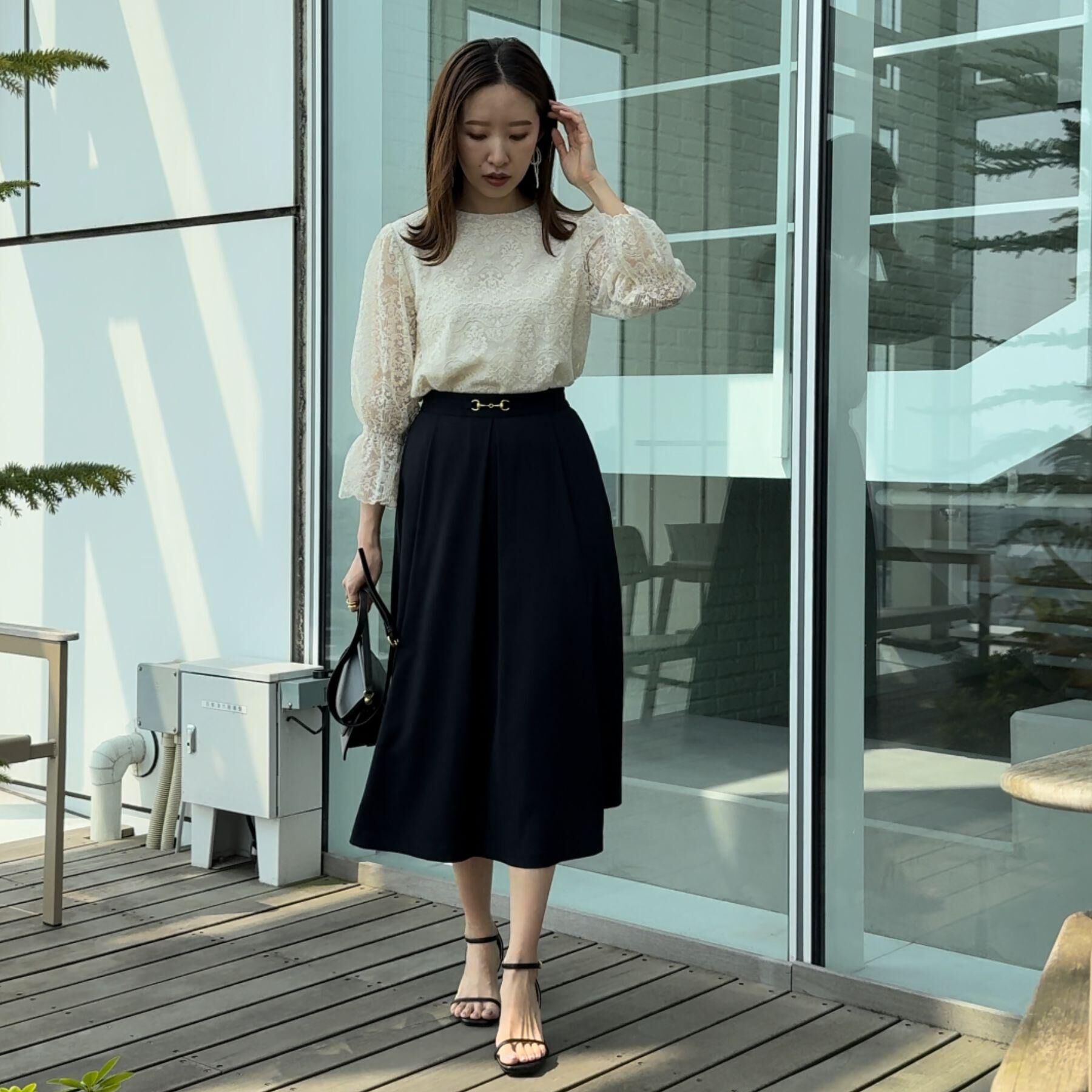 Couture broach「【一枚で着映える・華やか・通勤】エンブロチュール キャンディーズブラウス」|シャツ・ブラウス|