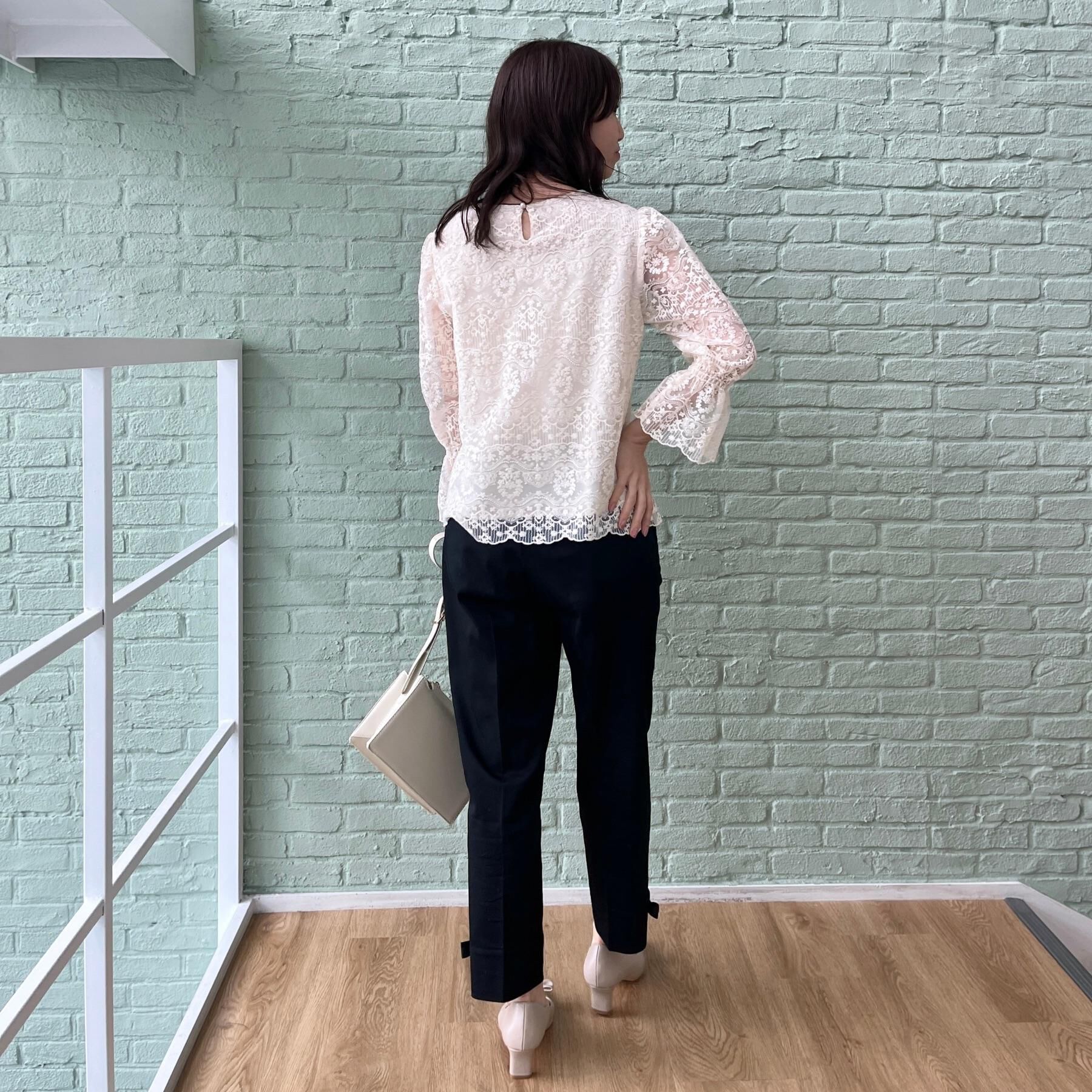 Couture broach「【一枚で着映える・華やか・通勤】エンブロチュール キャンディーズブラウス」|シャツ・ブラウス|