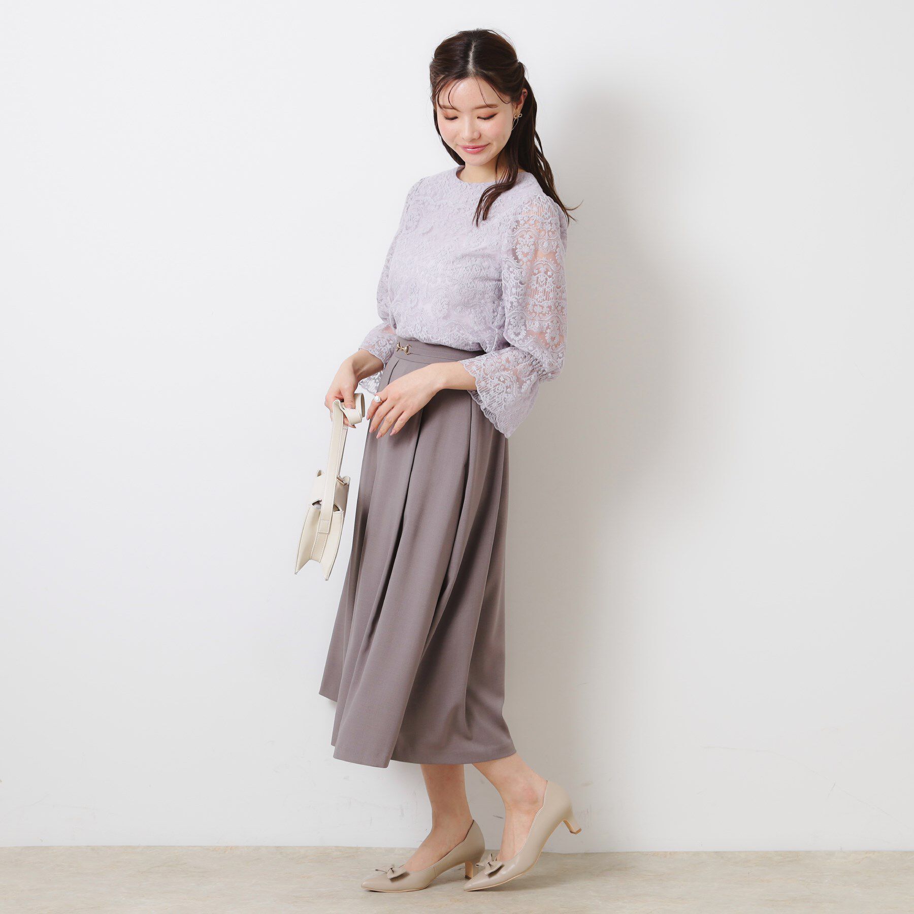 Couture broach「【一枚で着映える・華やか・通勤】エンブロチュール キャンディーズブラウス」|シャツ・ブラウス|