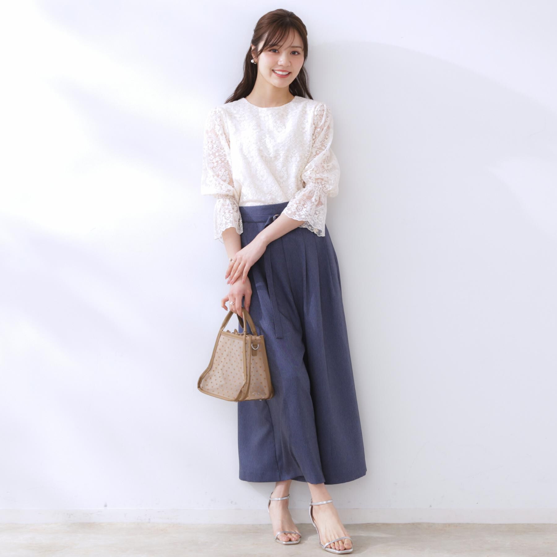 Couture broach「【一枚で着映える・華やか・通勤】エンブロチュール キャンディーズブラウス」|シャツ・ブラウス|