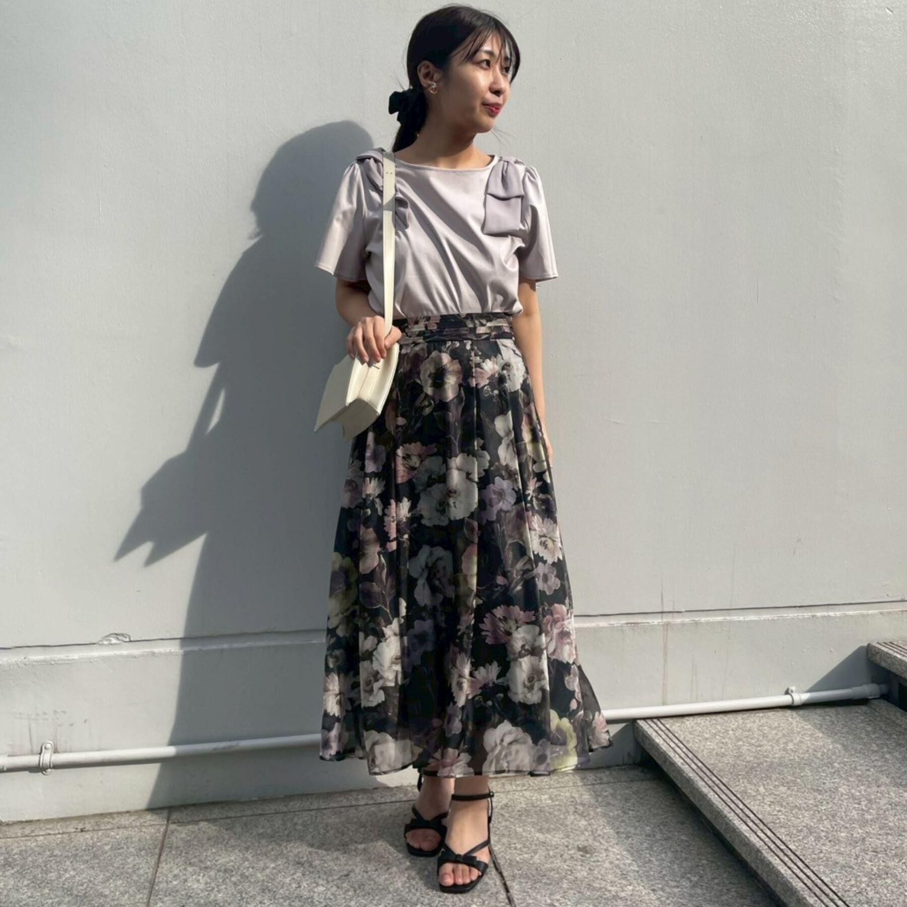 Couture broach「【リボン・マシンウォッシャブル・UV機能・接触冷感】肩リボントップス」|Tシャツ・カットソー|