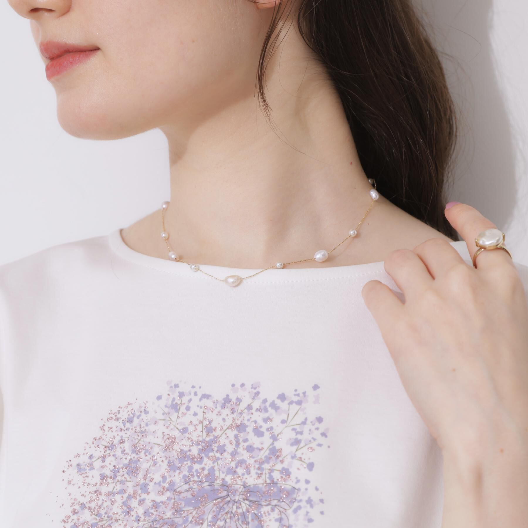 Couture broach「淡水パールMIXネックレス」|ネックレス|