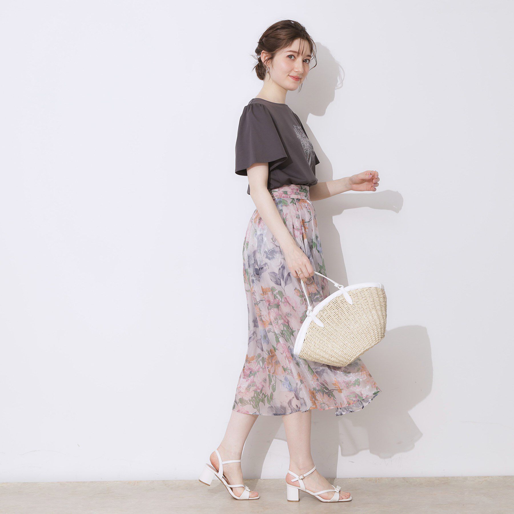 Couture broach「【接触冷感・UVカット】トゥシューズプリントTシャツ」|Tシャツ・カットソー|