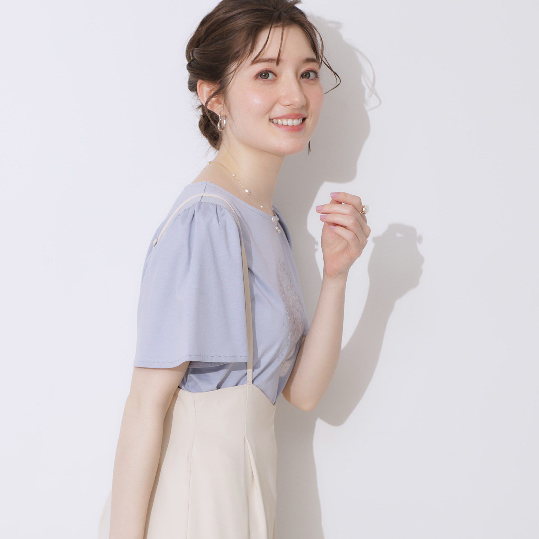 Couture broach「【接触冷感・UVカット】トゥシューズプリントTシャツ」|Tシャツ・カットソー|