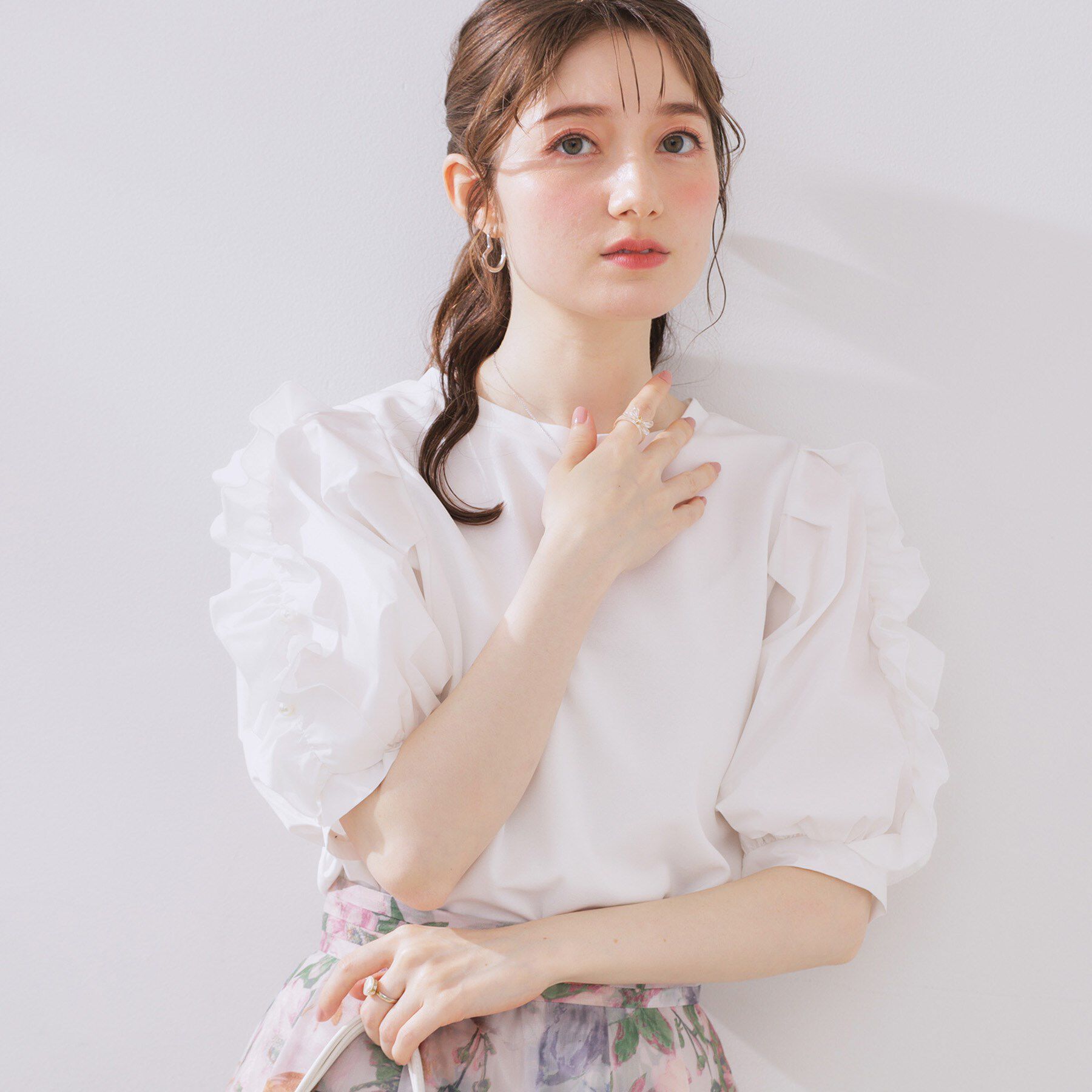 Couture broach「袖異素材デザインカットソー」|Tシャツ・カットソー|