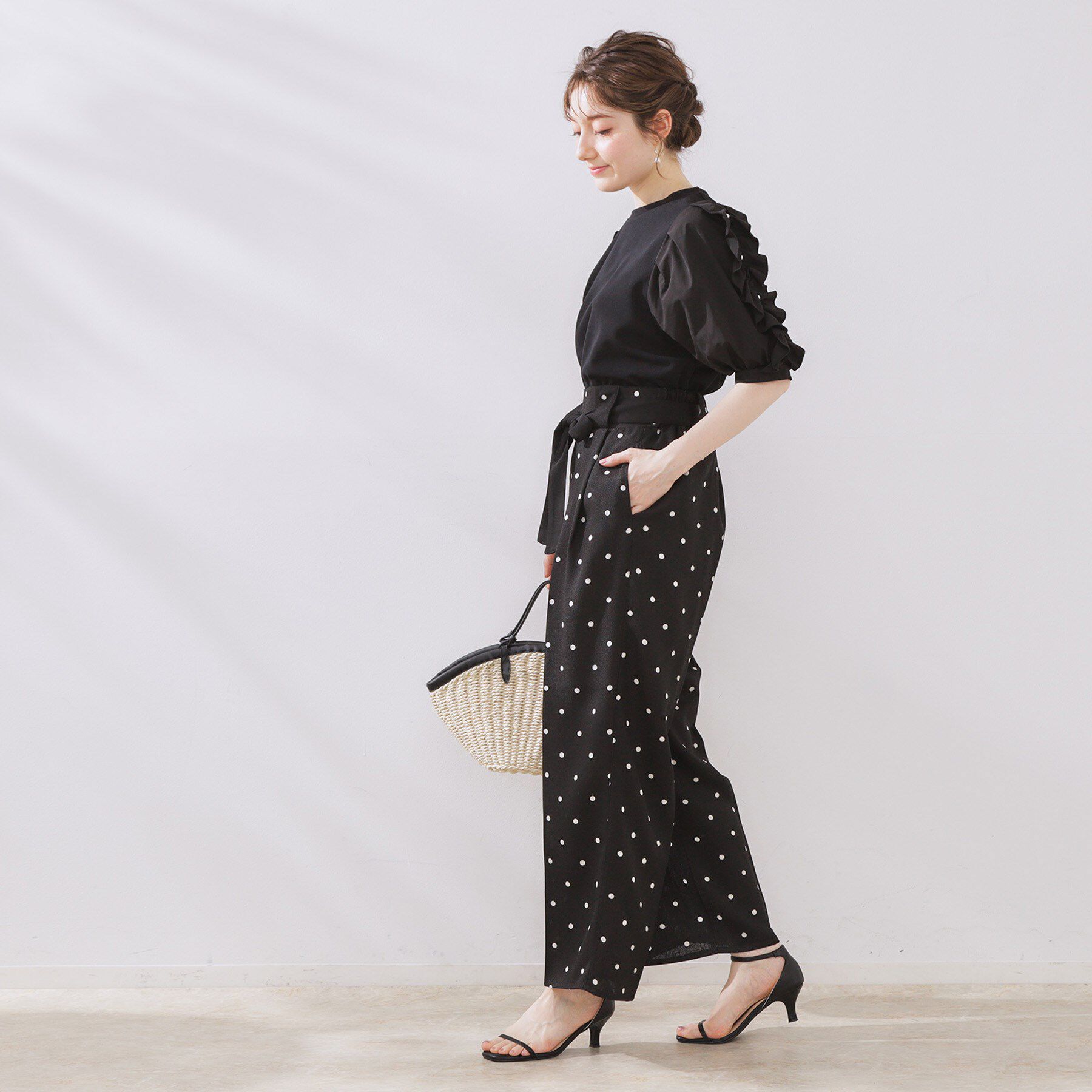 Couture broach「袖異素材デザインカットソー」|Tシャツ・カットソー|