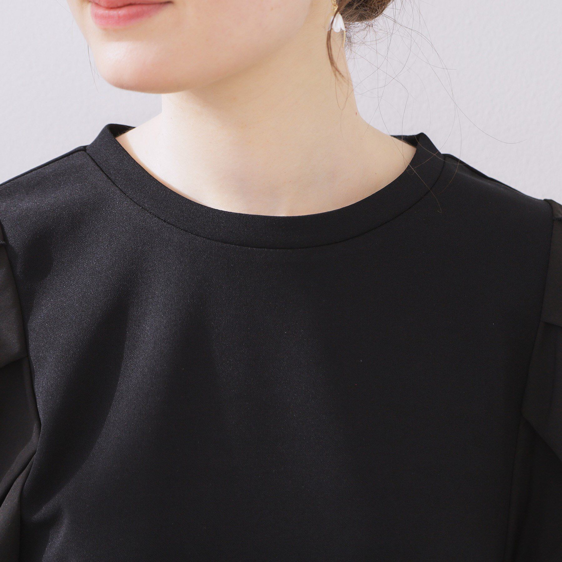 Couture broach「袖異素材デザインカットソー」|Tシャツ・カットソー|