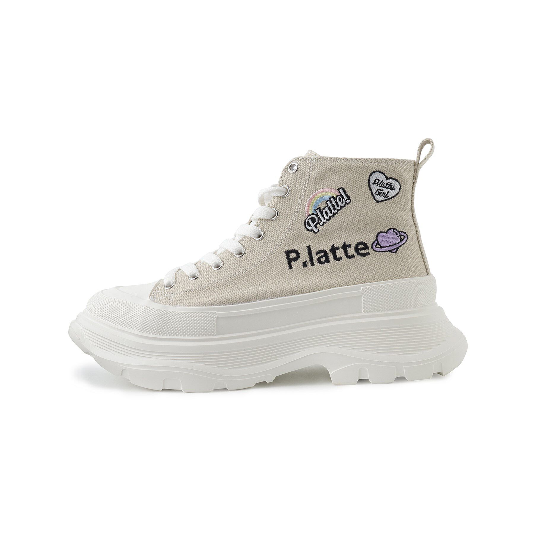 PINK-latte「厚底キャンパスハイカットスニーカー」|スニーカー|